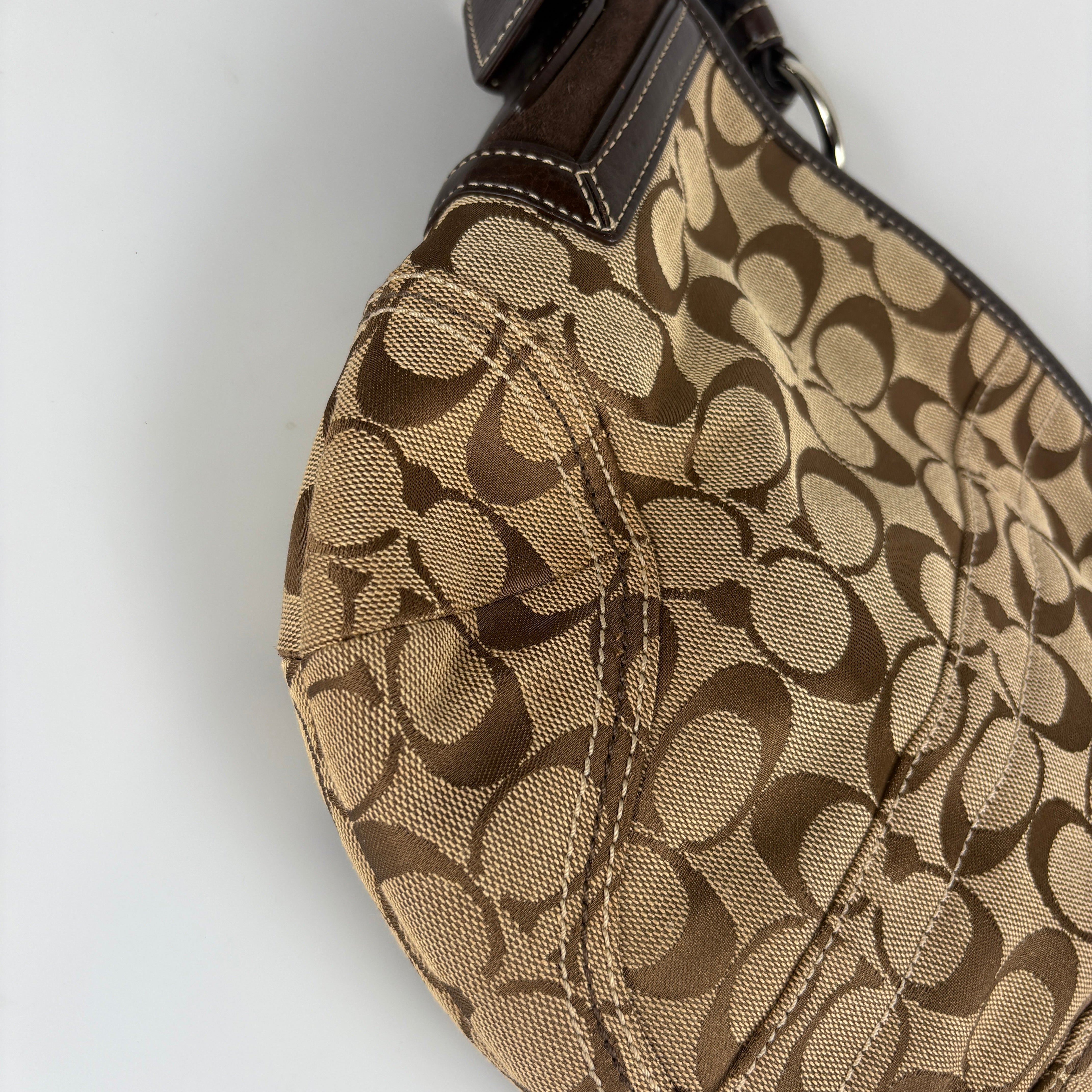 Coach Signature Brown Shoulder Bag