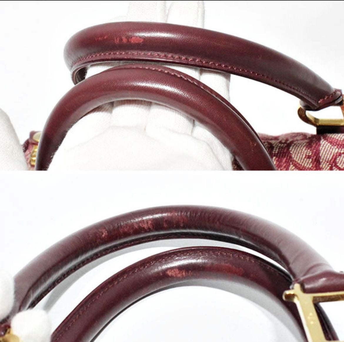 DIOR TROTTER BOSTON BURGUNDY BAG