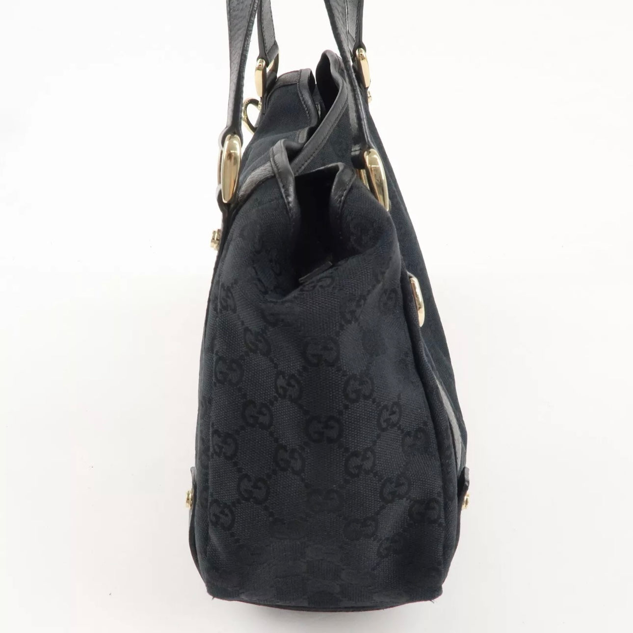 Abbey GG Canvas Leather Tote Bag