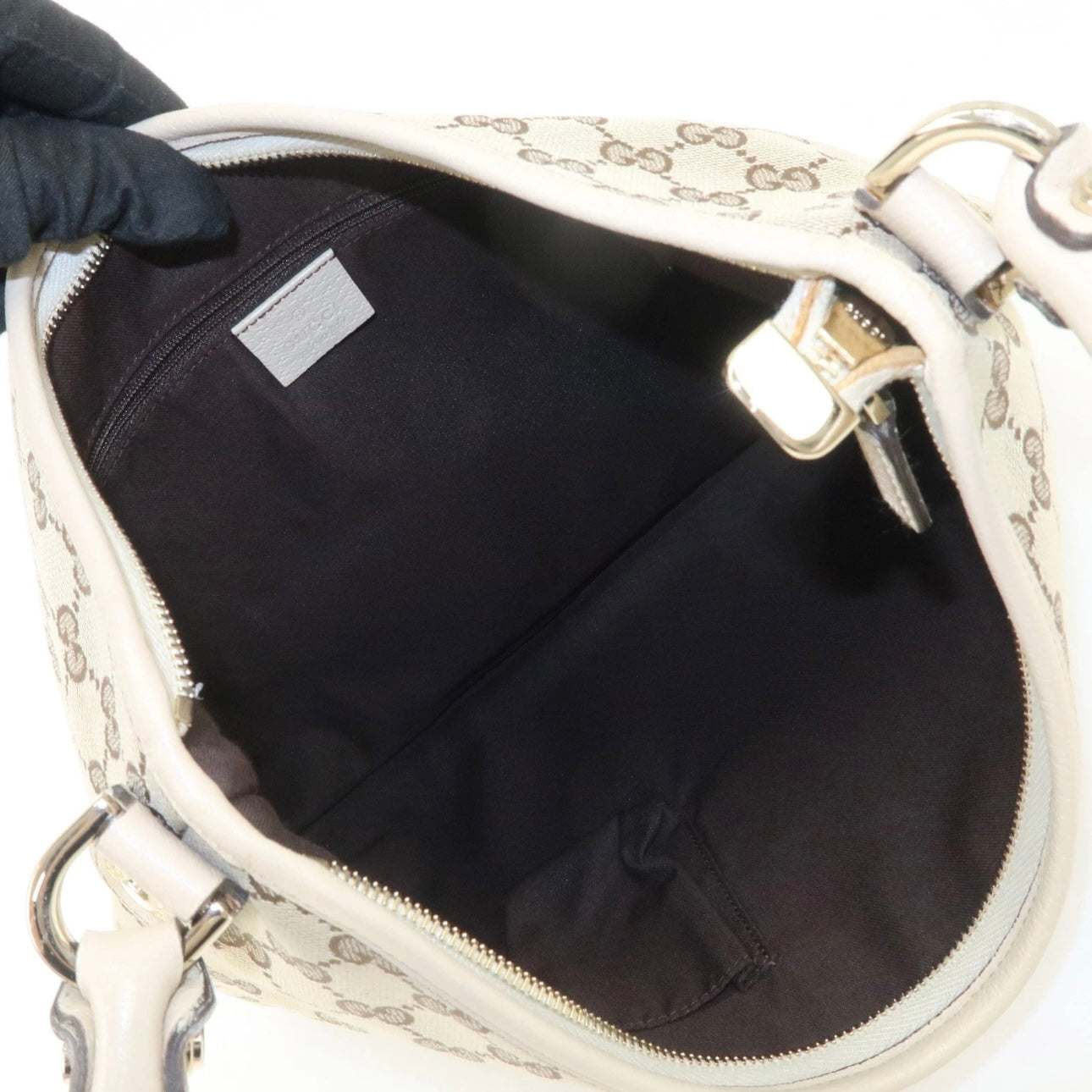Gucci Abbey Shoulder Bag - Beige, Canvas