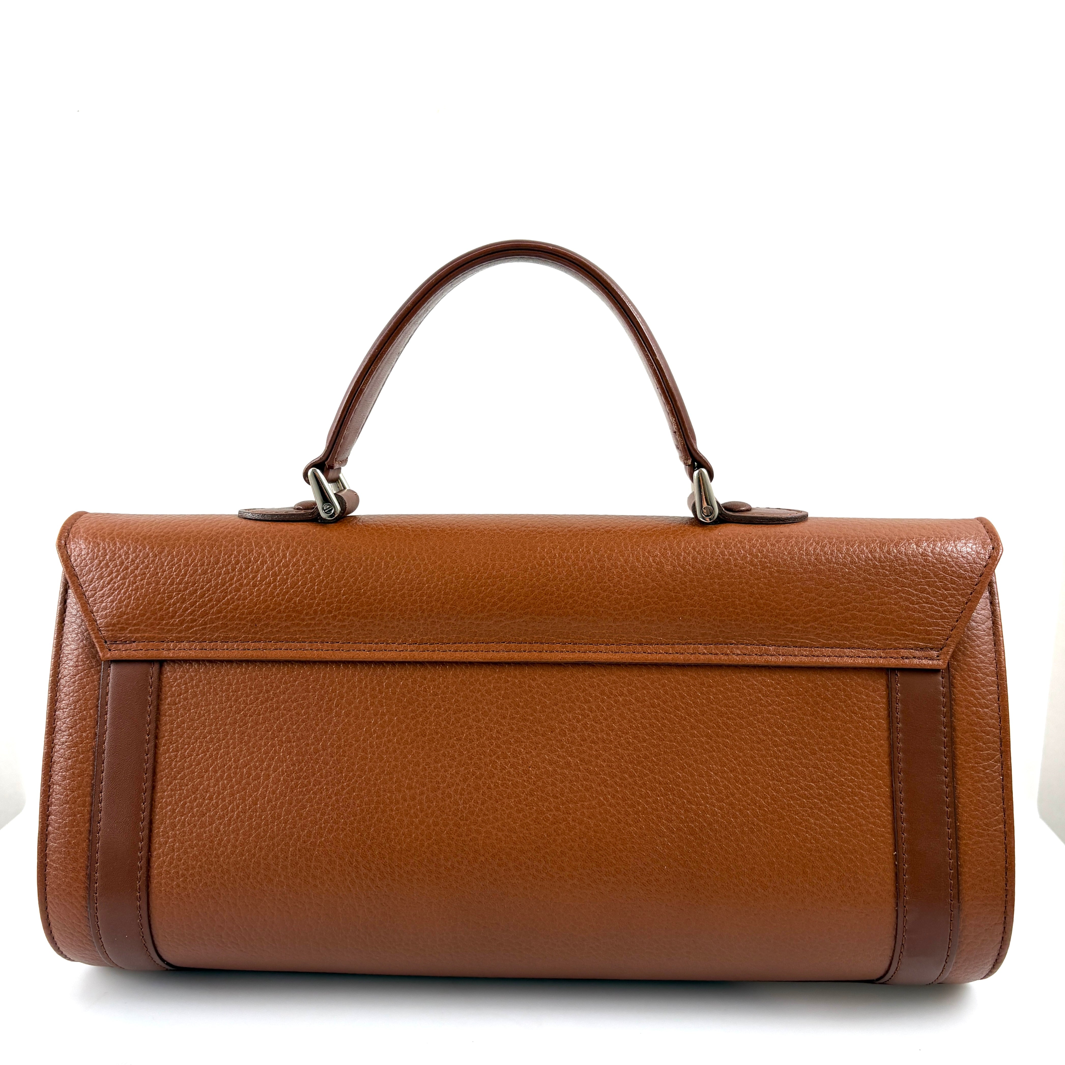 Burberry Vintage Top Handle Handbag - Brown, Leather
