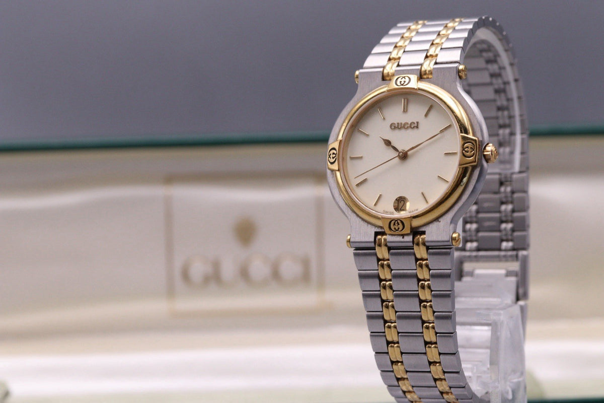 Gucci 9000M Wristwatch - Gold, Silver, Stainless Steel