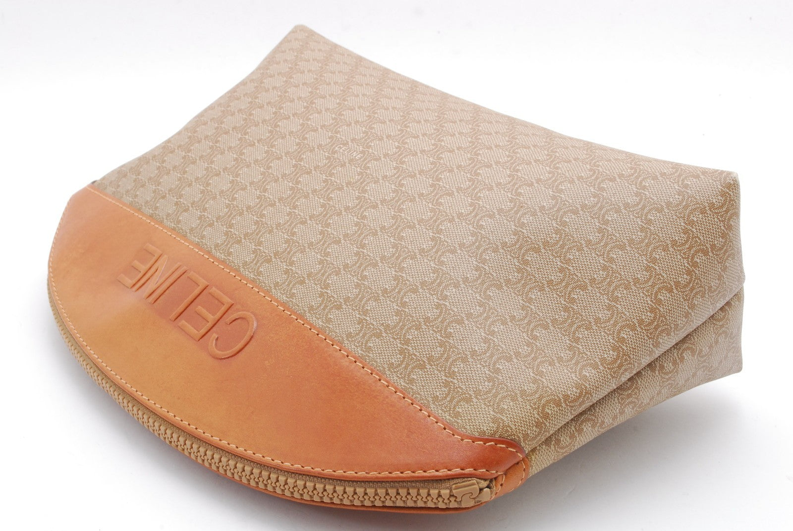Celine C Charm Clutch Bag - Beige Brown, PVC