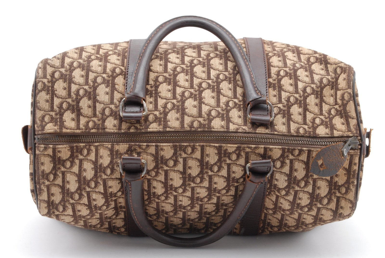 Christian Dior Trotter Boston Bag - Brown, Canvas Leather