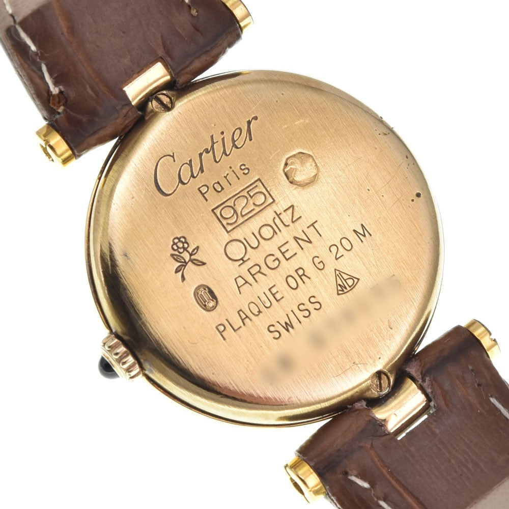 Cartier Must Vendome Watch - Gold, SV925, Leather