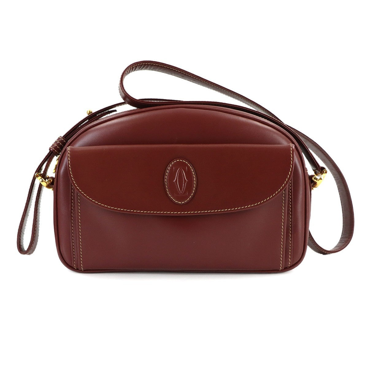 Cartier Must Line Shoulder Bag - Bordeaux, Leather