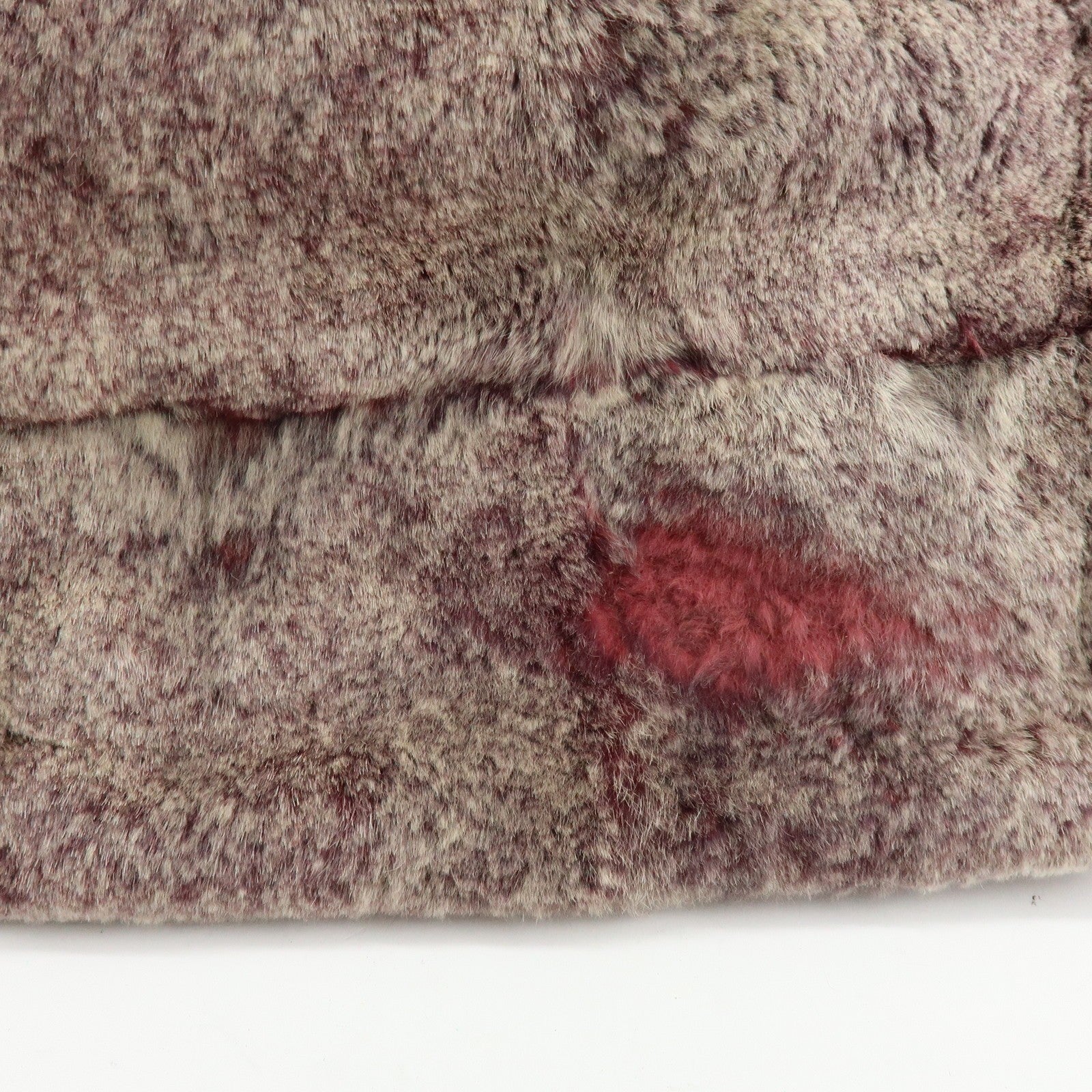 CHANEL COCO Mark Hand Bag - Bordeaux, Beige, Fur, Suede