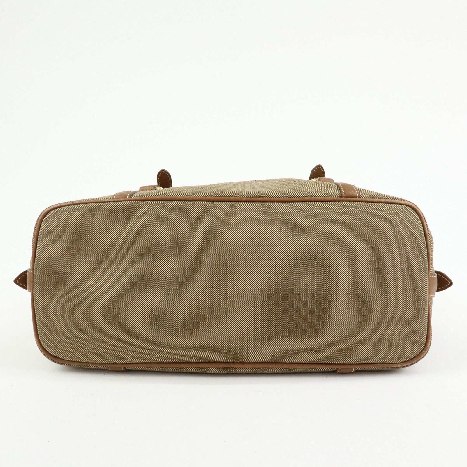 Prada Boston Bag - Beige, Canvas and Leather