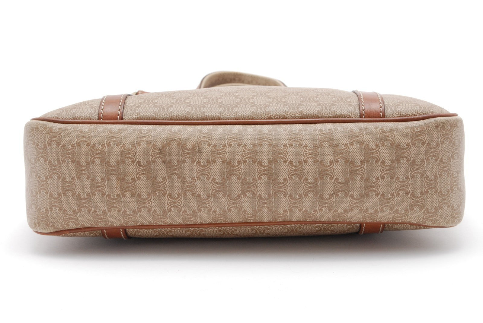 Celine Vintage Macadam Hand Tote Bag - Beige, PVC Leather