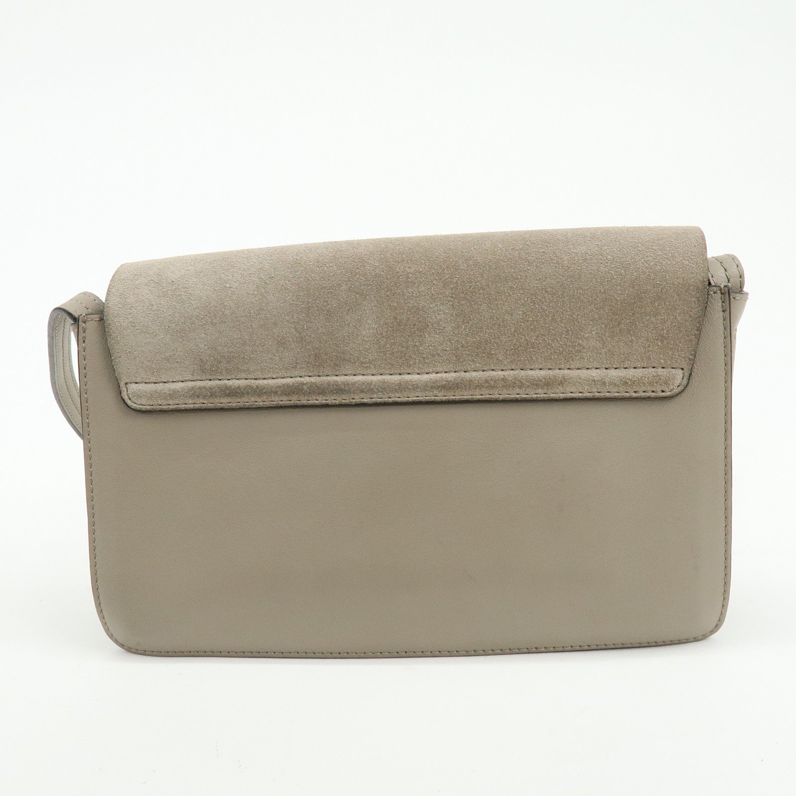 Chloe Faye Shoulder Bag - Greige, Suede Leather