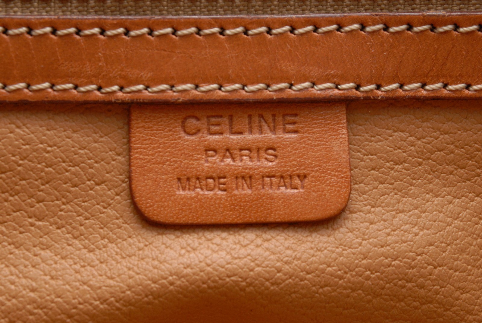Celine Macadam Boston Handbag - Brown, PVC Leather