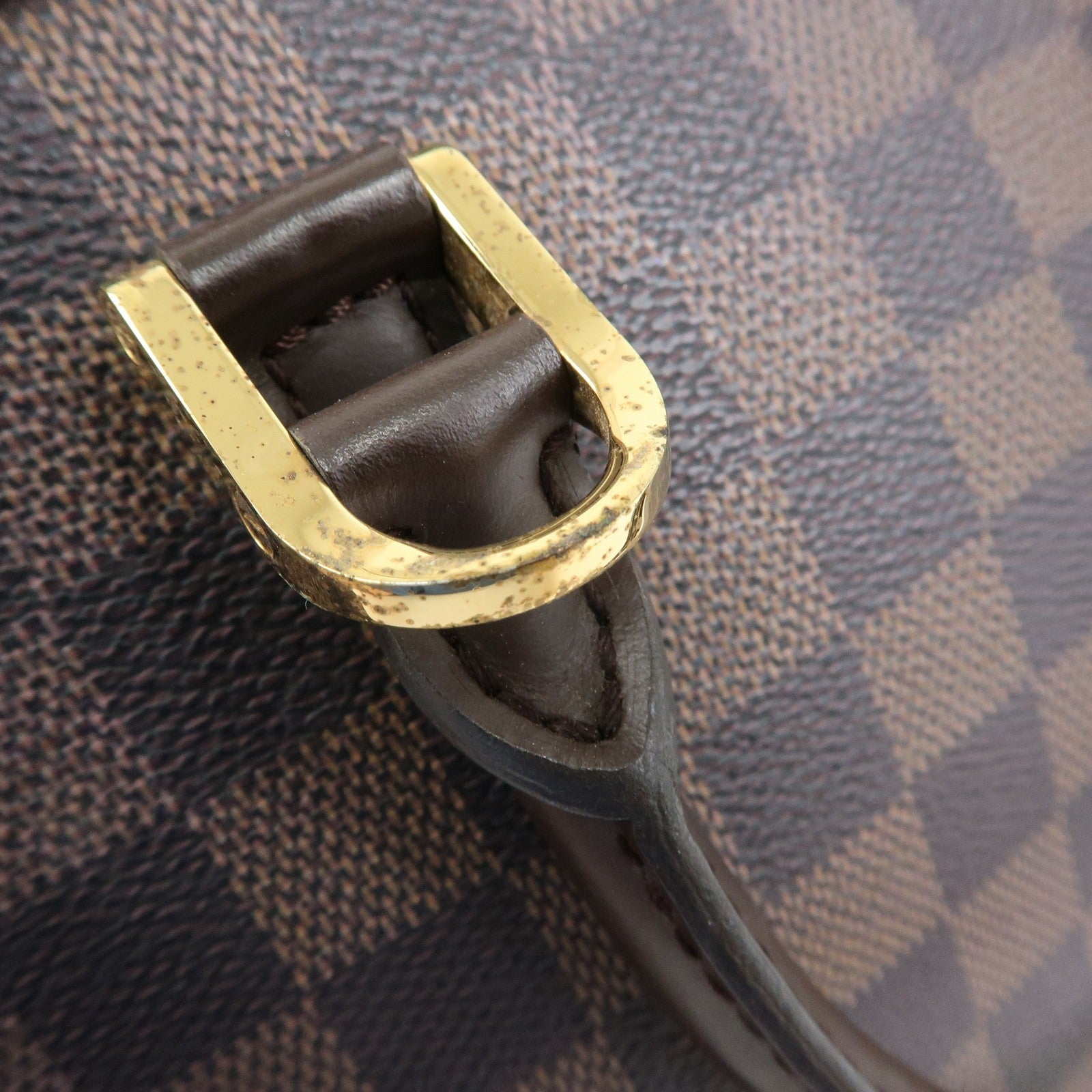 Louis Vuitton Saria Mini Handbag - Damier Ebene, Canvas Leather