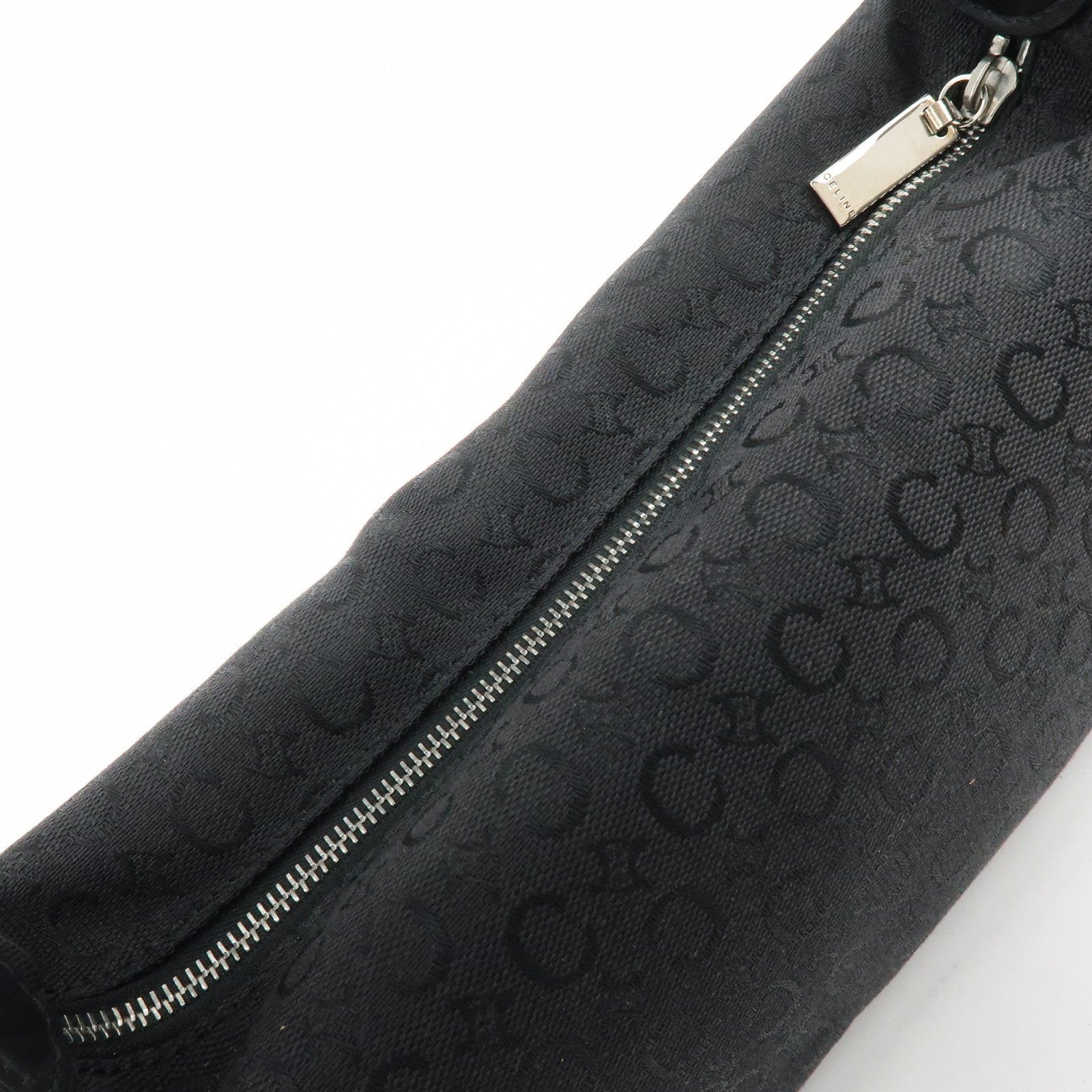 Celine C Macadam Hand Bag - Black, Canvas, Leather