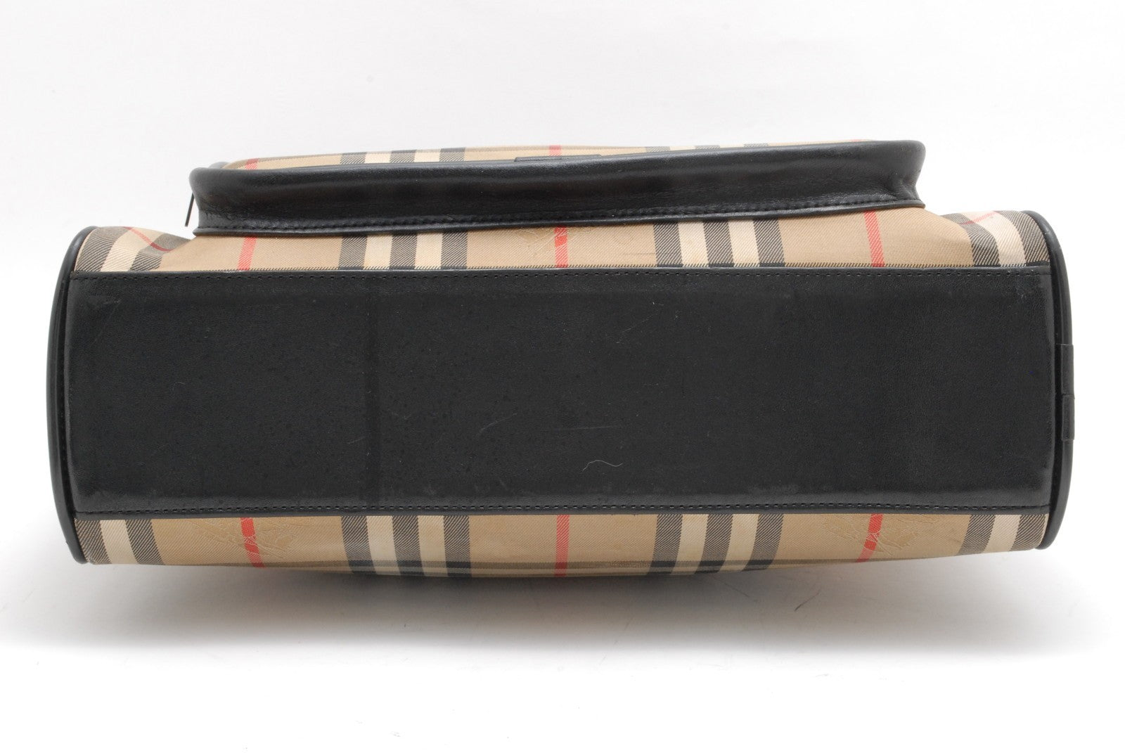 Burberry Nova Check Hand Mini Boston Bag - Black, Canvas