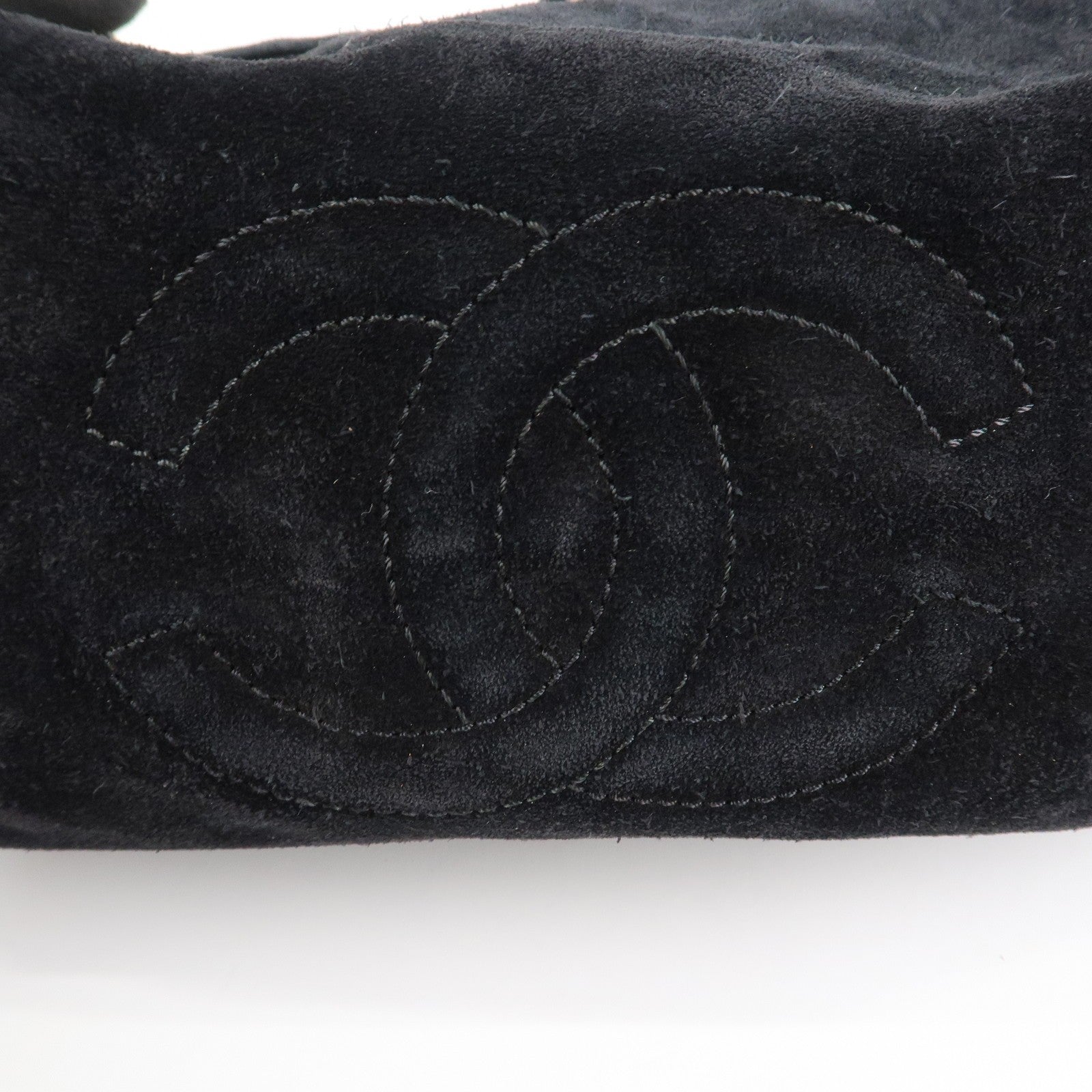 Chanel COCO Mark Shoulder Bag - Black, Suede Leather