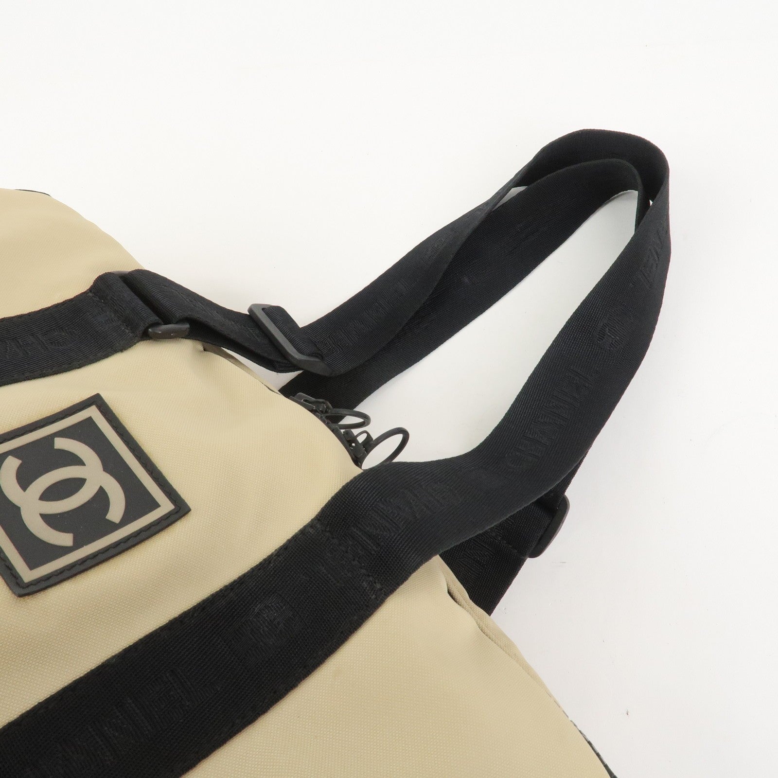 Chanel Travel Bag - Beige, Black, Nylon