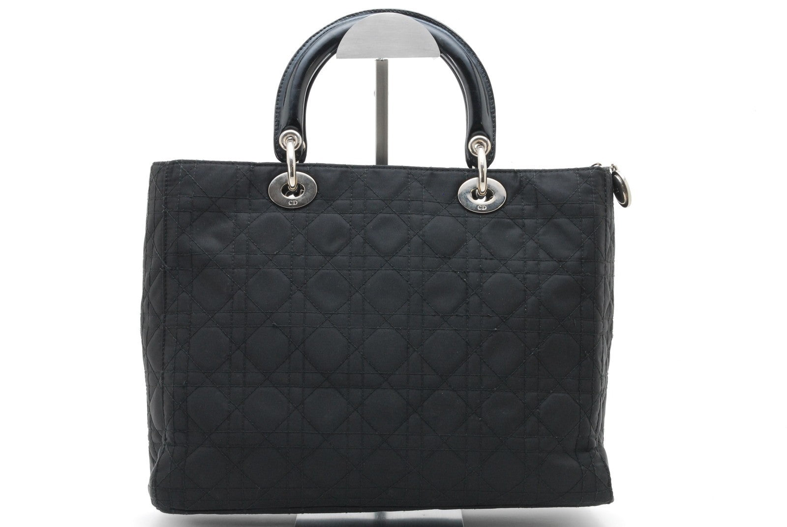 Christian Dior Lady Dior Tote Hand Bag - Black, Nylon