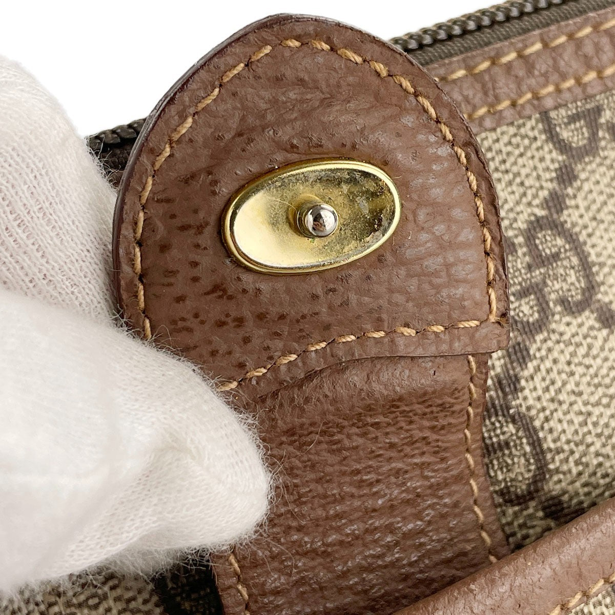 Gucci Sherry Line Shoulder Bag - Beige, Brown, Leather, PVC