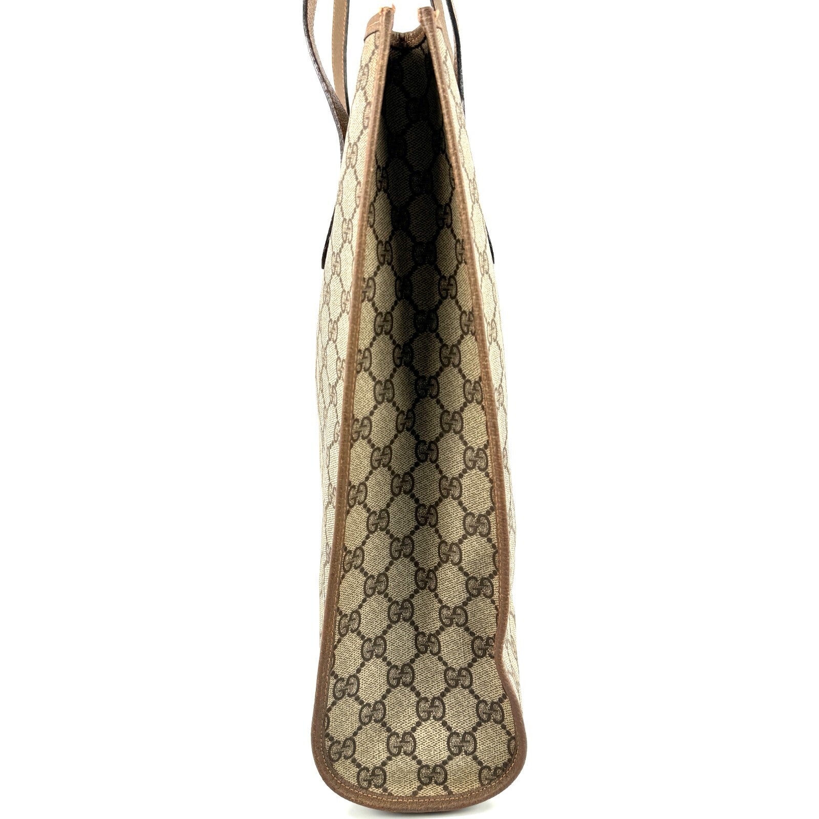 Gucci GG Supreme Tote Shoulder Bag - Brown, PVC