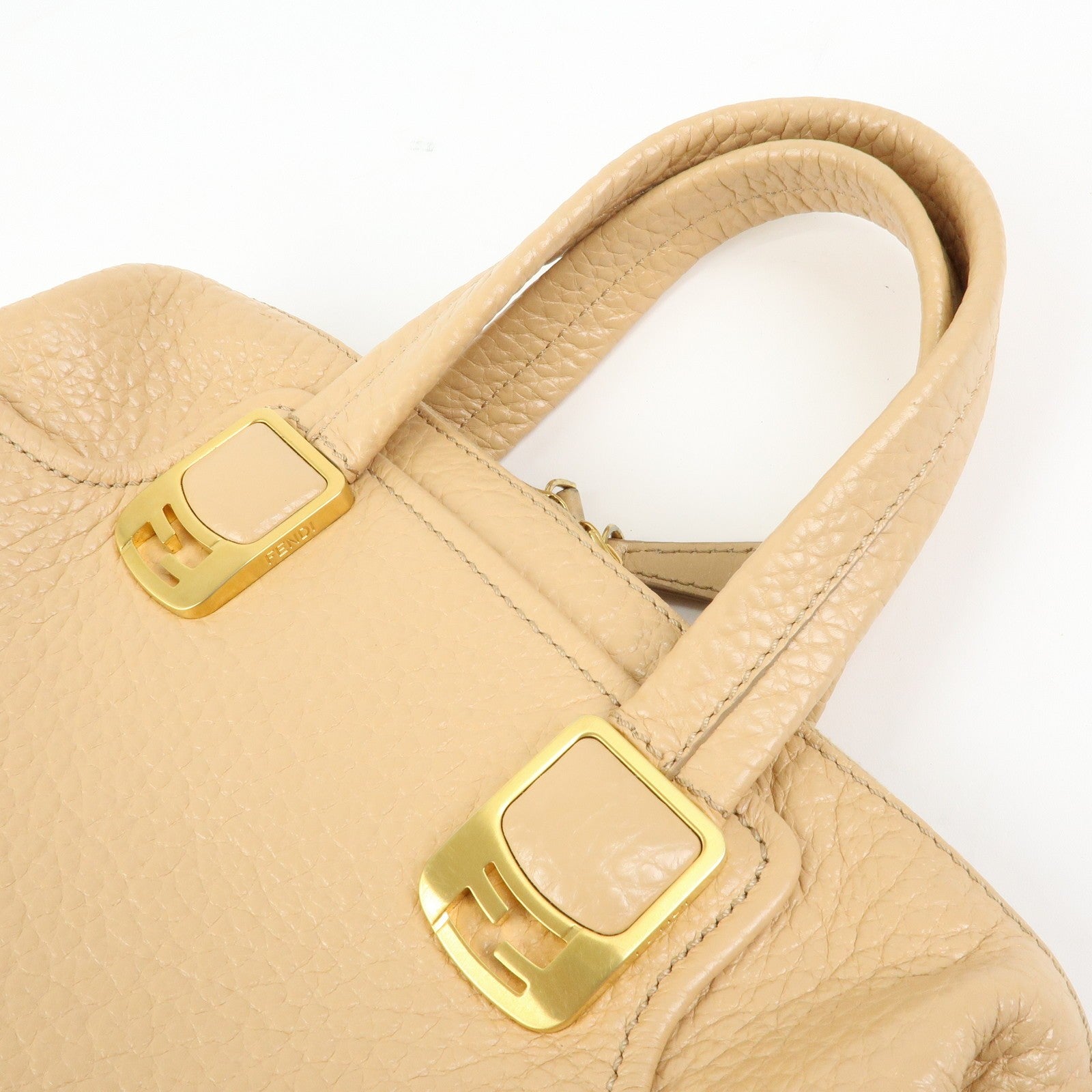 Fendi 8BL114 Hand Bag - Beige, Leather