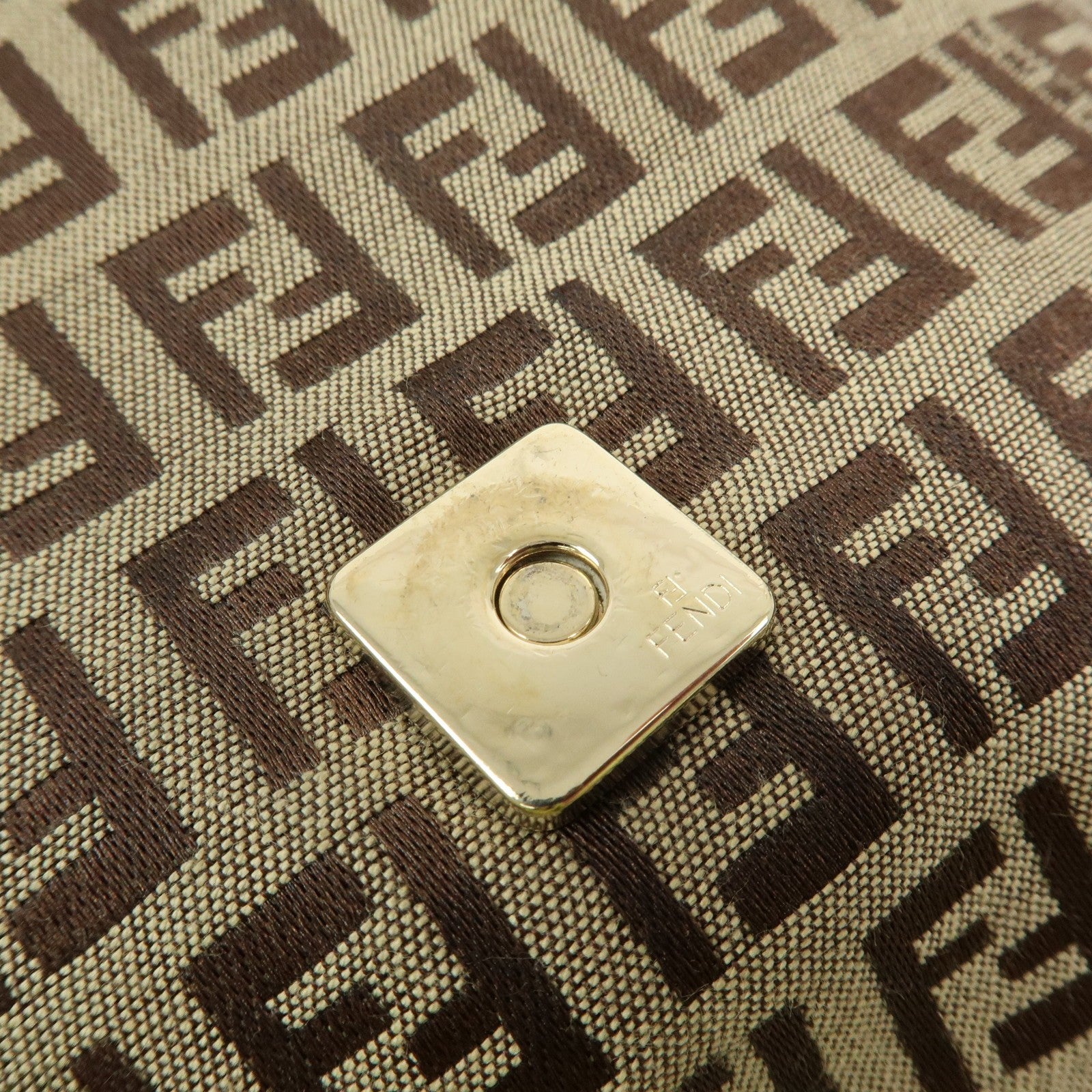 Fendi Shoulder Crossbody Bag - Brown, Canvas Leather