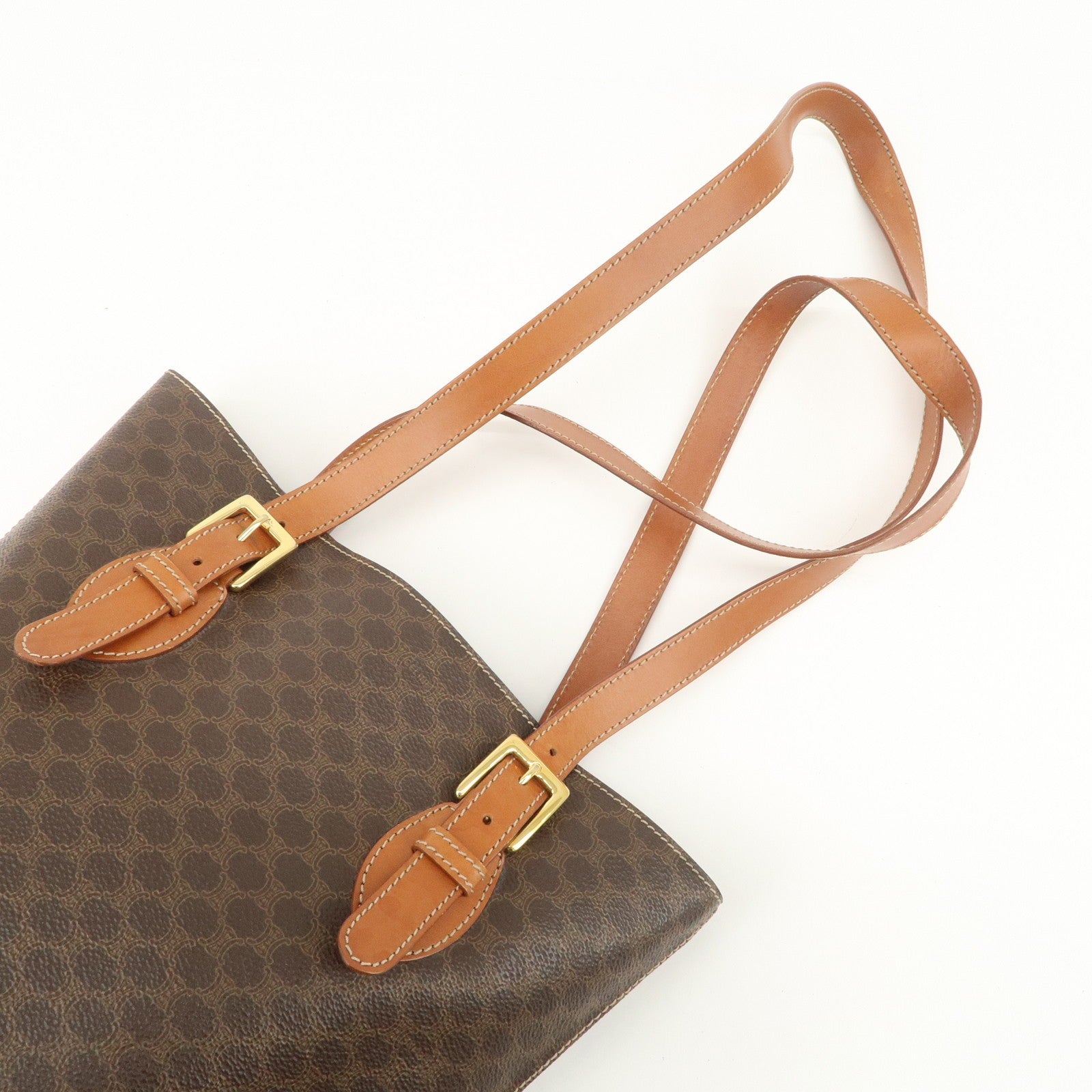 Celine Macadam Tote Bag - Brown, PVC Leather