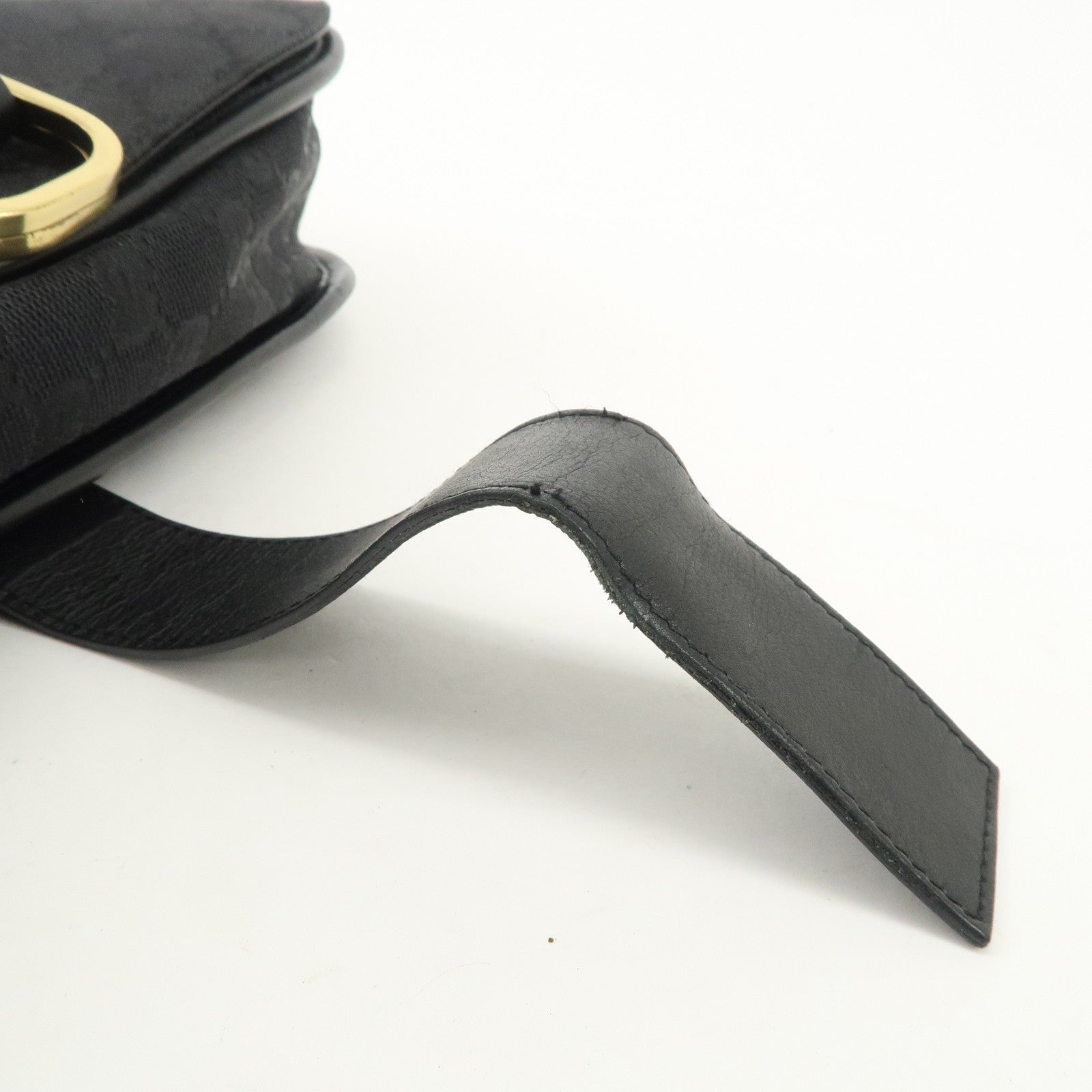 Gucci GG Canvas Leather Shoulder Bag - Black, Canvas