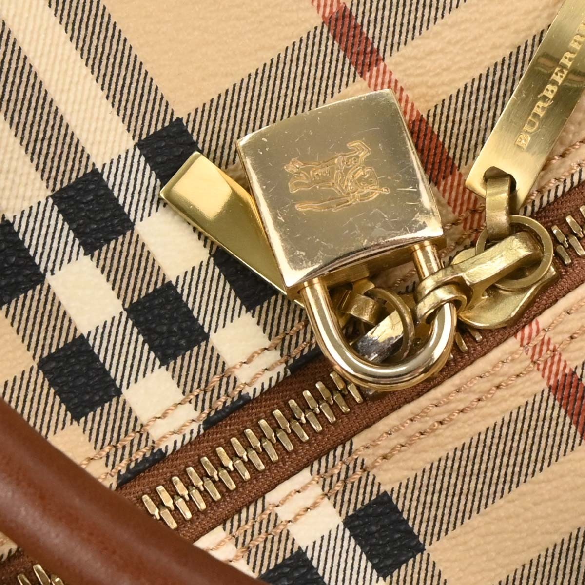 Burberry House Check Duffle 2way Handbag - Beige, PVC