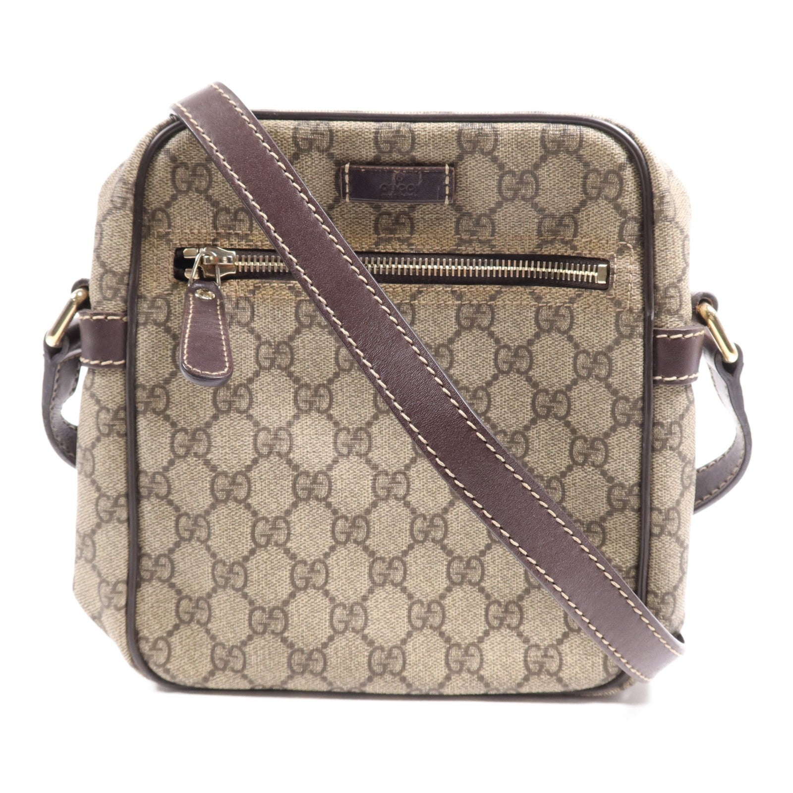 Gucci GG GHW Shoulder Bag - Brown, Coated Canvas