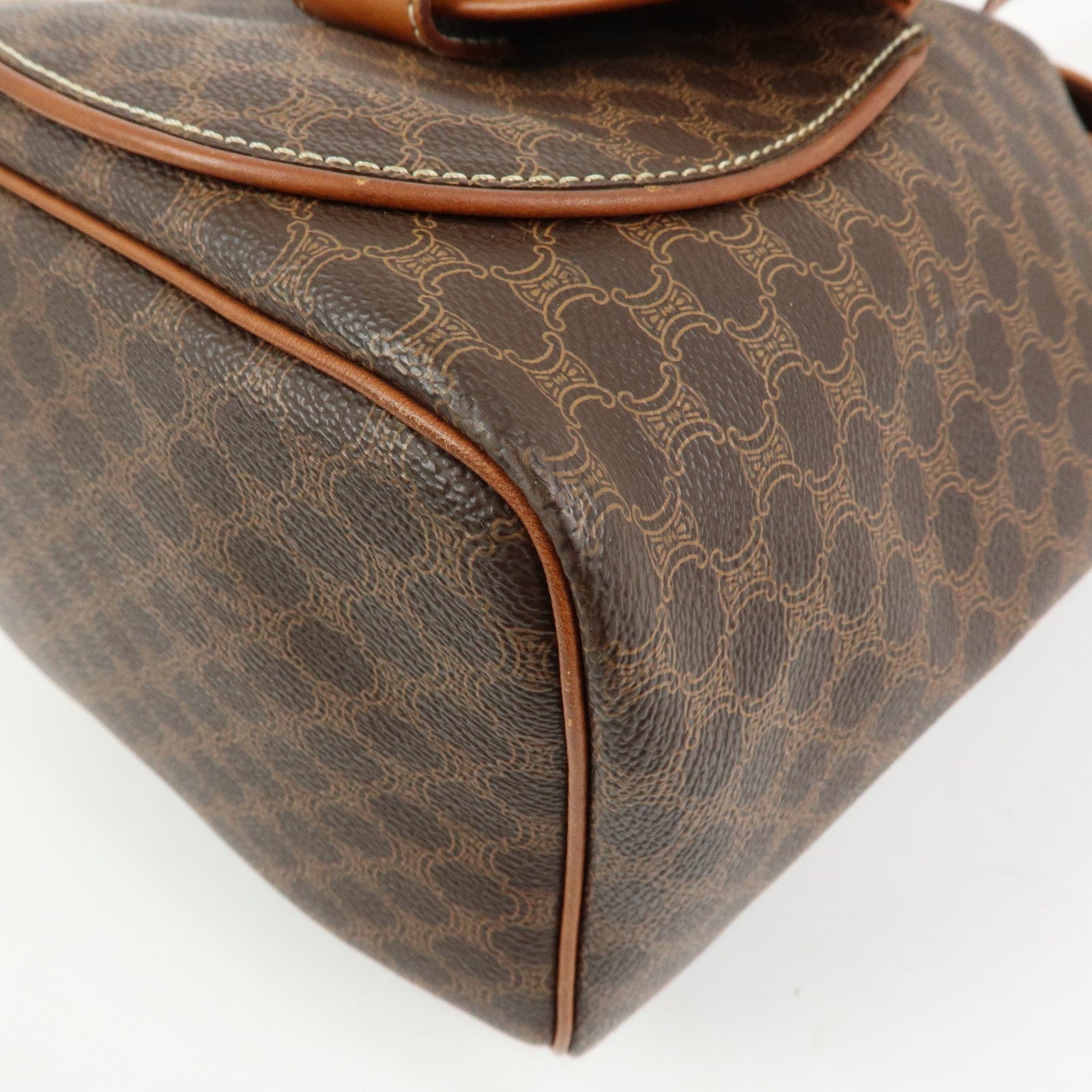 Celine Macadam Backpack - Brown, PVC Coated Canvas and Leather