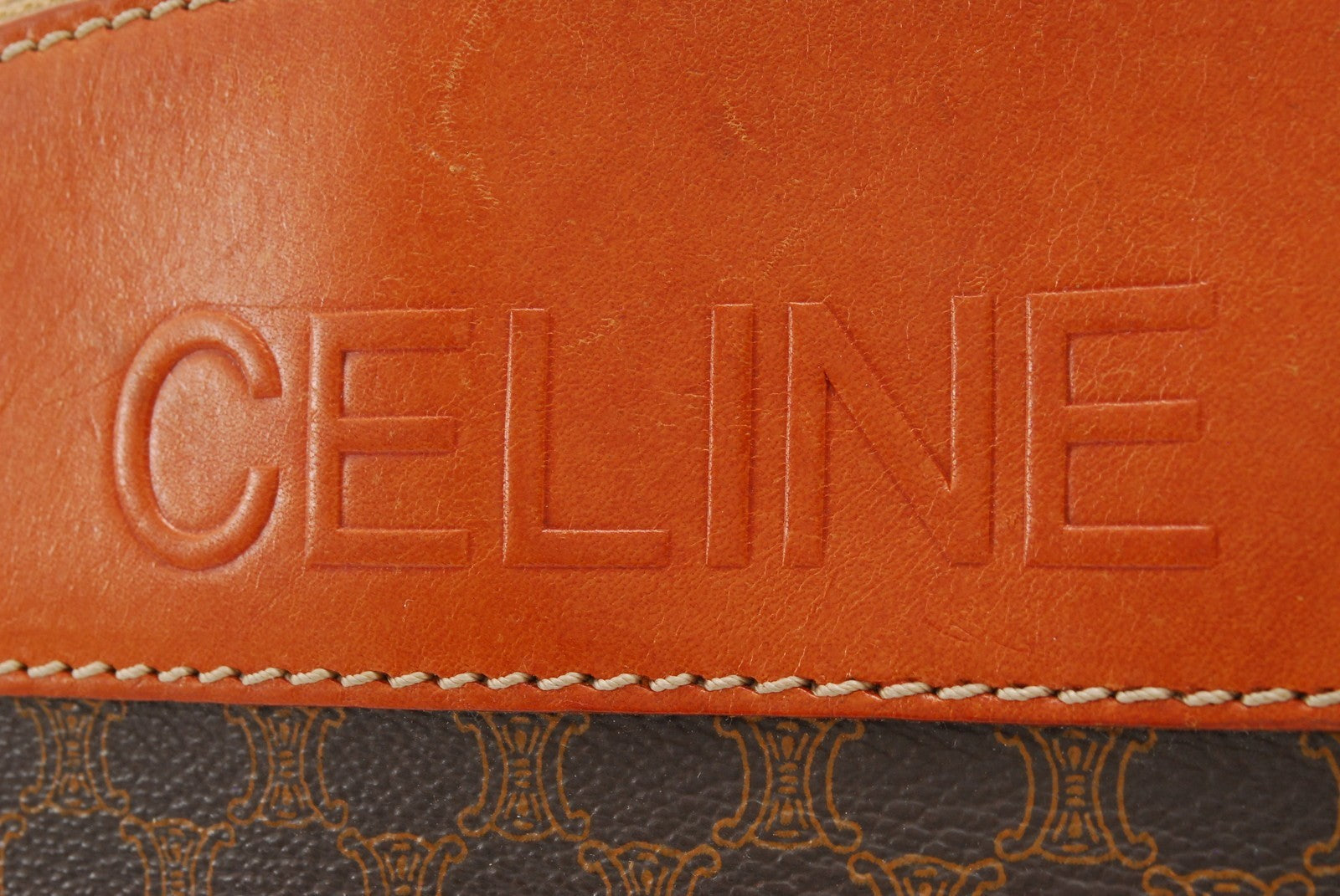 Celine Macadam Clutch Bag - Beige Brown, PVC Leather