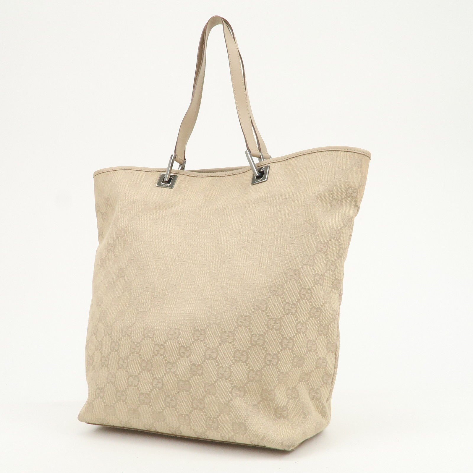 Gucci Tote Bag - Beige, GG Canvas, Leather