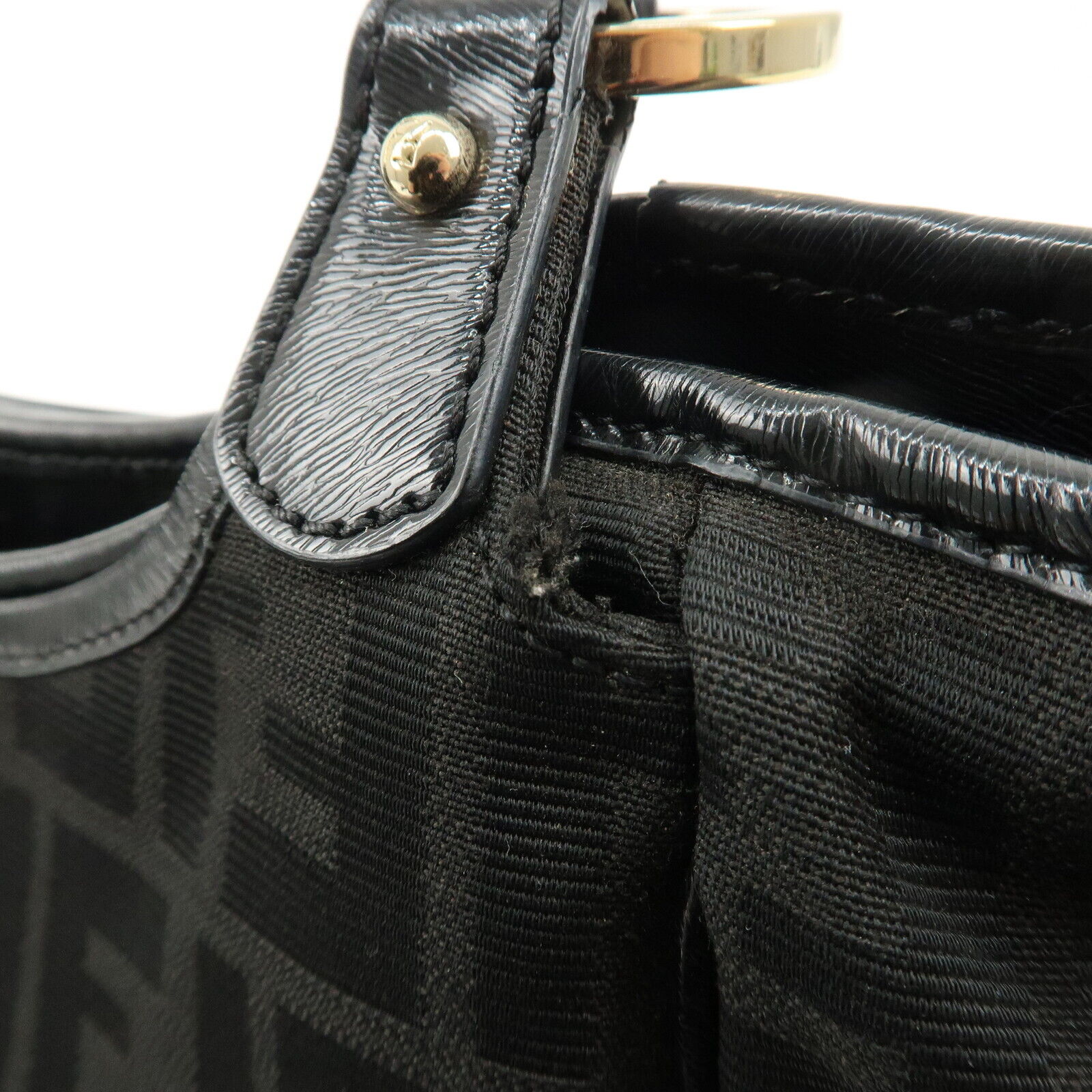 Fendi Zucca Tote Bag - Black, Canvas and Leather
