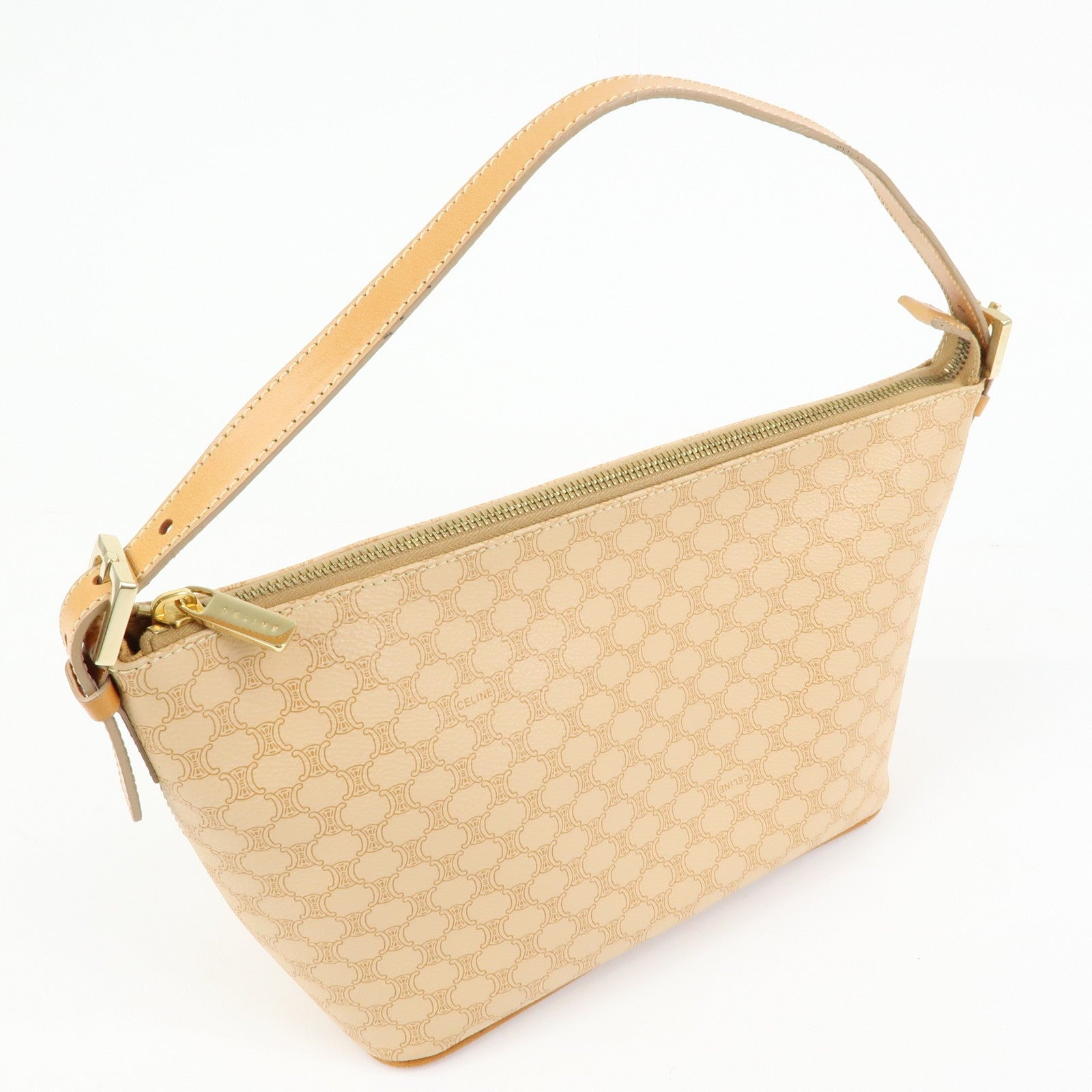 Celine Macadam Hand Bag - Beige, PVC Leather
