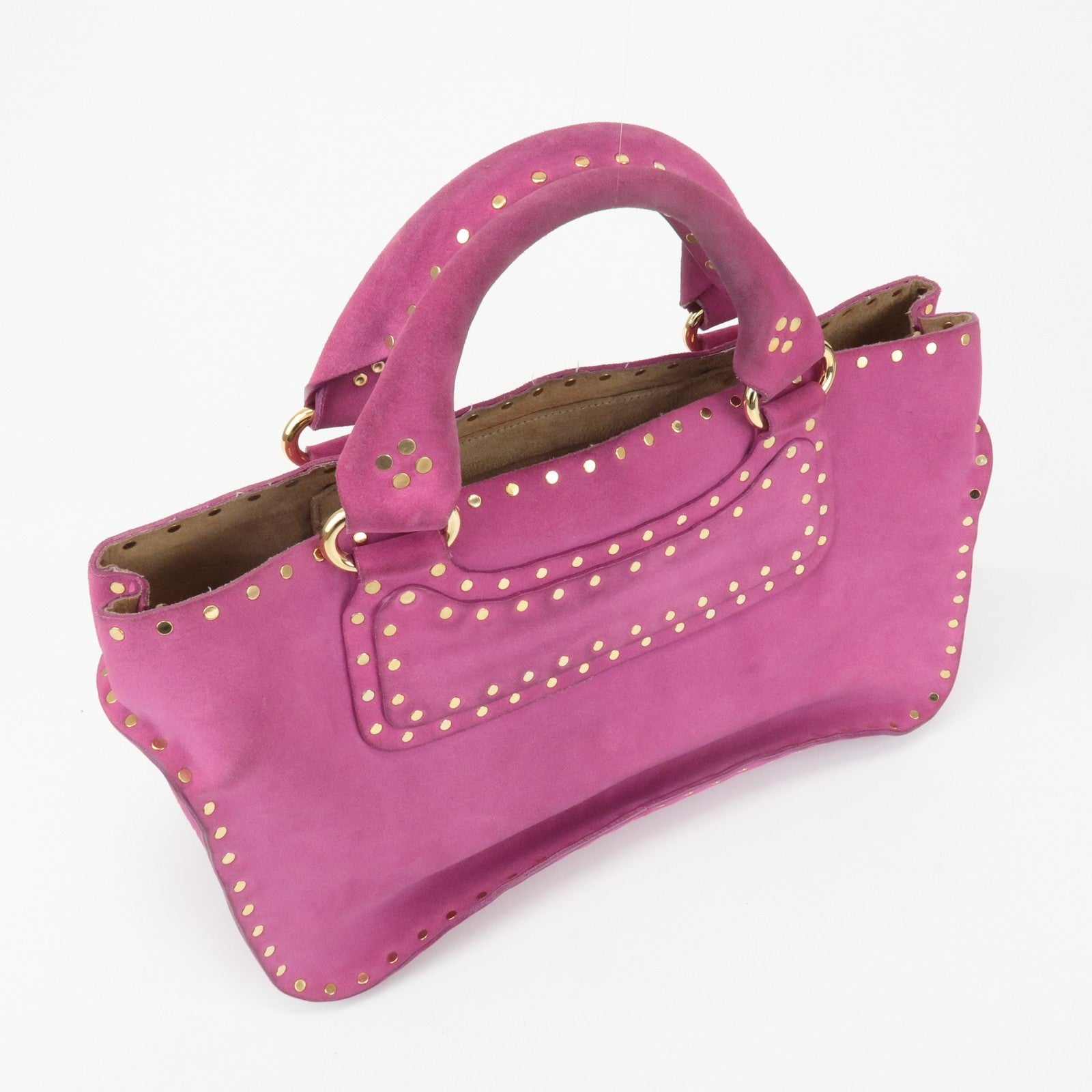 Celine Buggy Hand Bag - Pink, Suede Leather