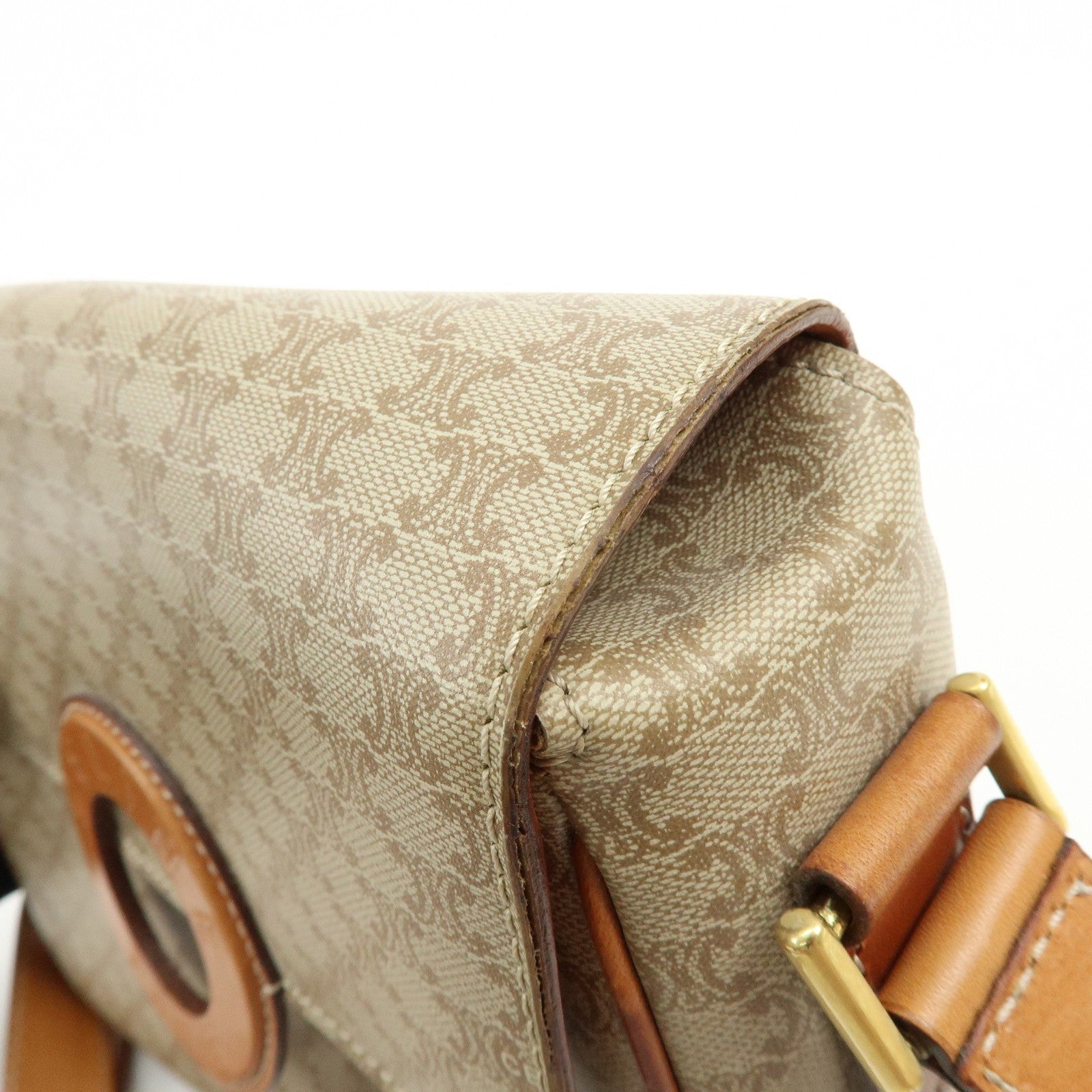 Celine Macadam Shoulder Bag - Beige, PVC Leather