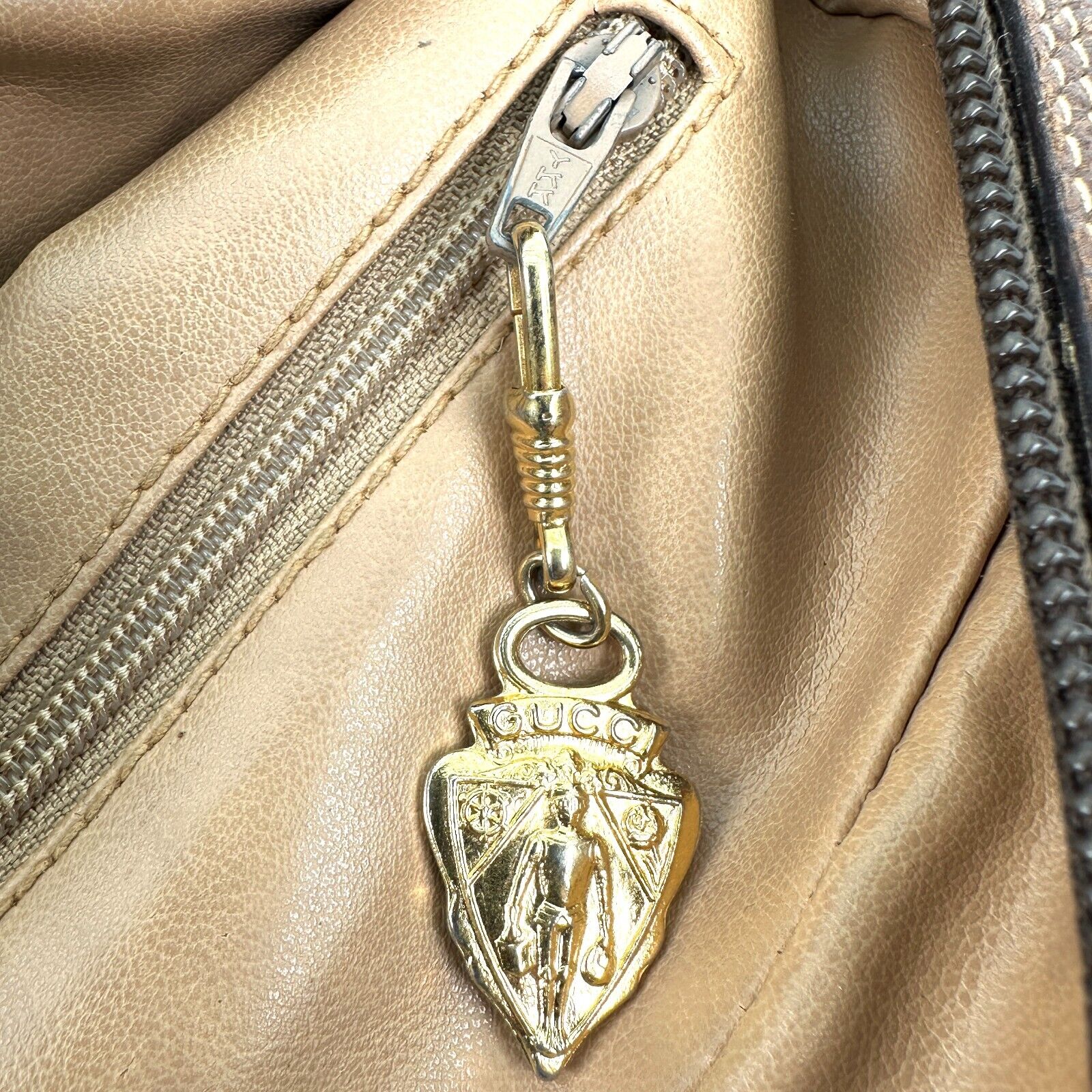 Gucci Sherry Shoulder Bag - Brown, PVC/Leather