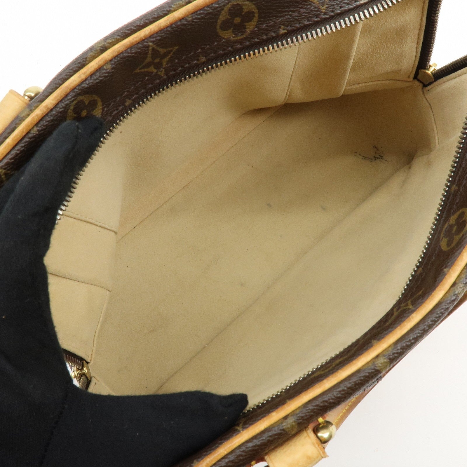 Louis Vuitton Monogram Manhattan PM Hand Bag Brown