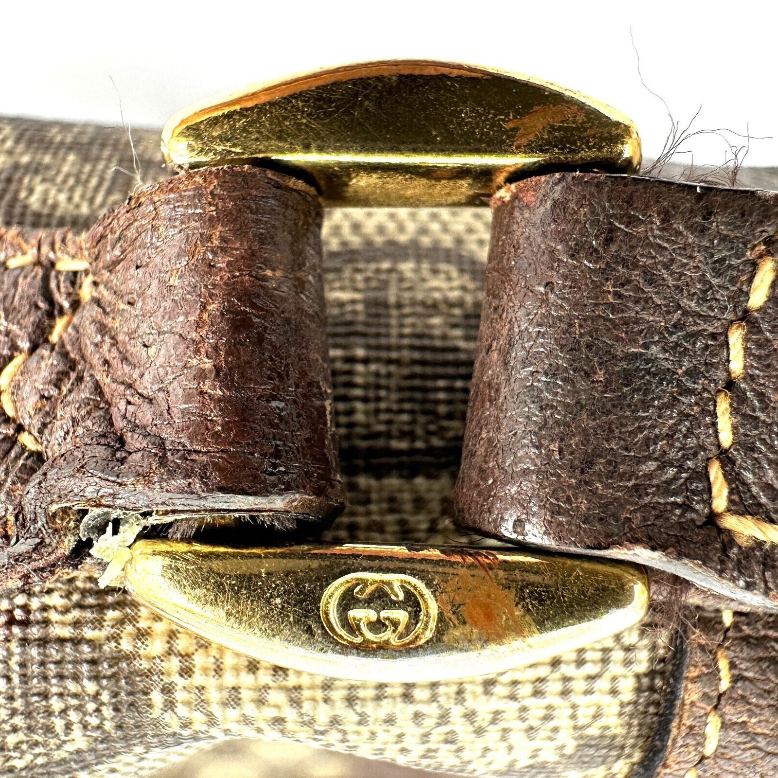 Gucci Sherry Shoulder Bag - Brown, PVC/Leather