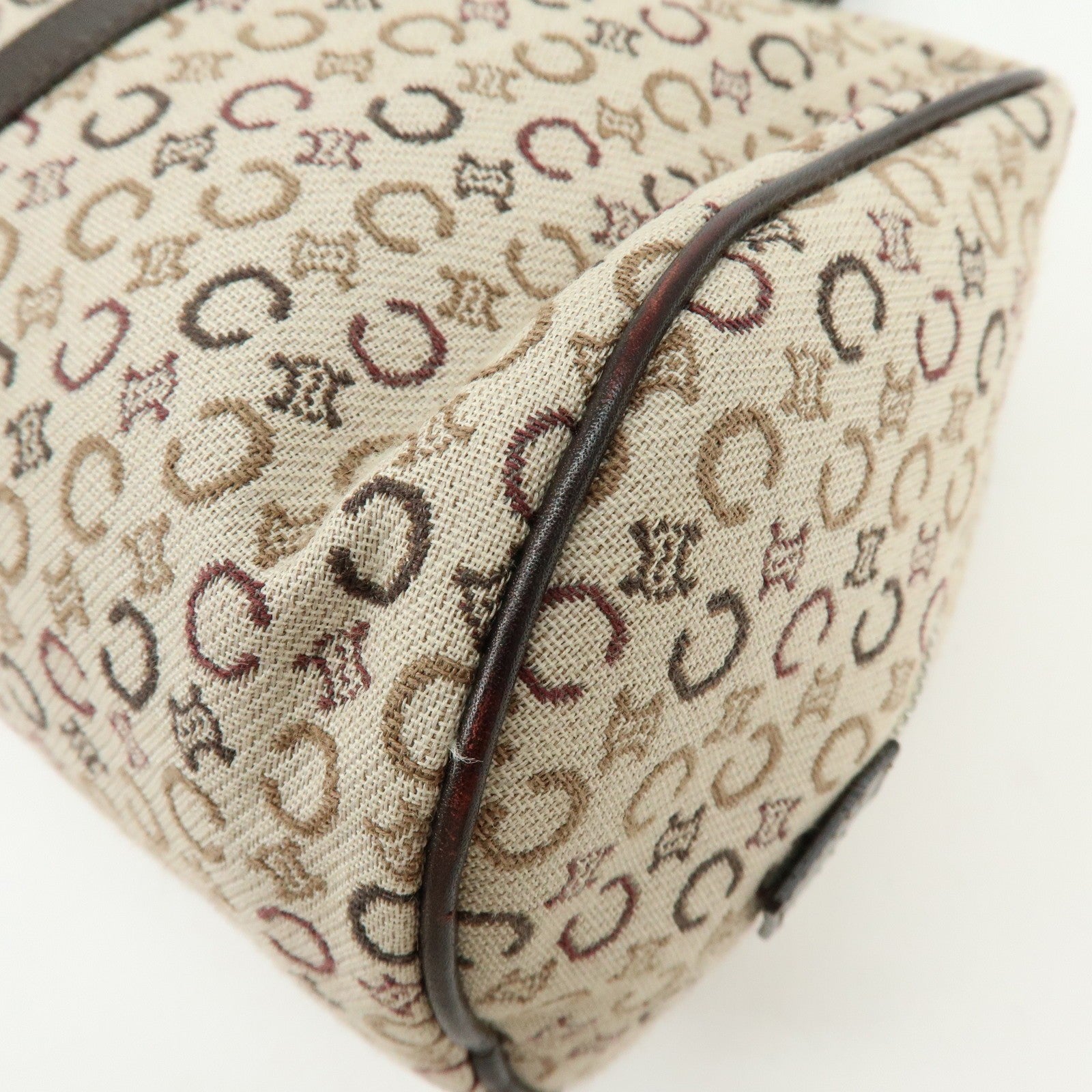 Celine C Macadam Hand Bag - Beige, Canvas and Leather