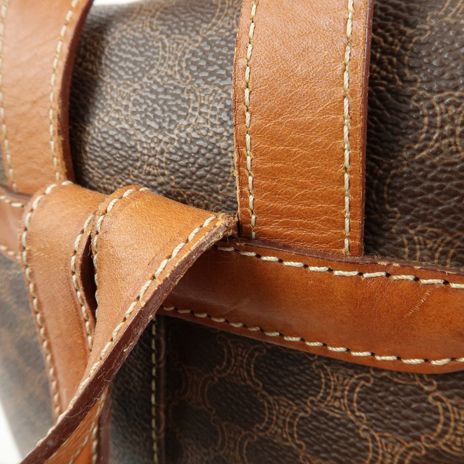 Celine Macadam Backpack - Brown, PVC Coated Canvas and Leather