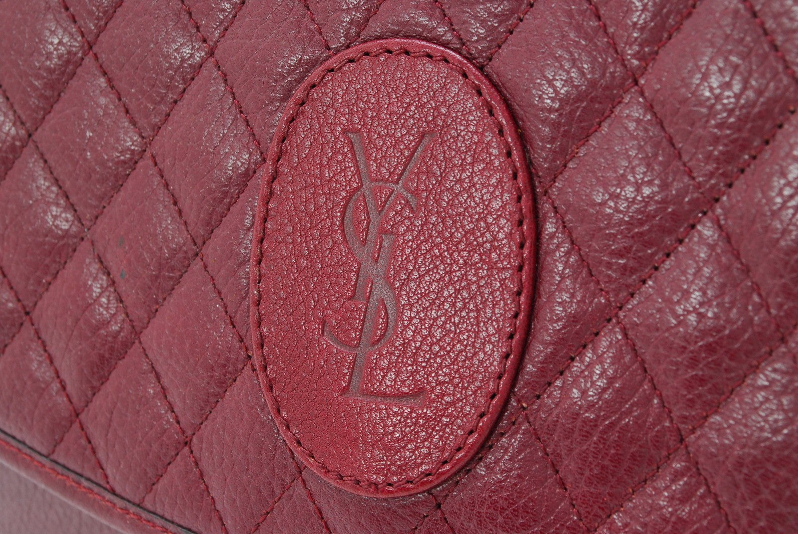 Yves Saint Laurent Quilted Clutch Bag - Red Bordeaux, Leather
