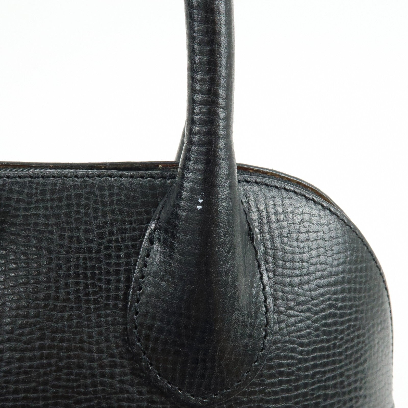 Burberry Hand Bag Boston Bag - Black, Emboss Leather