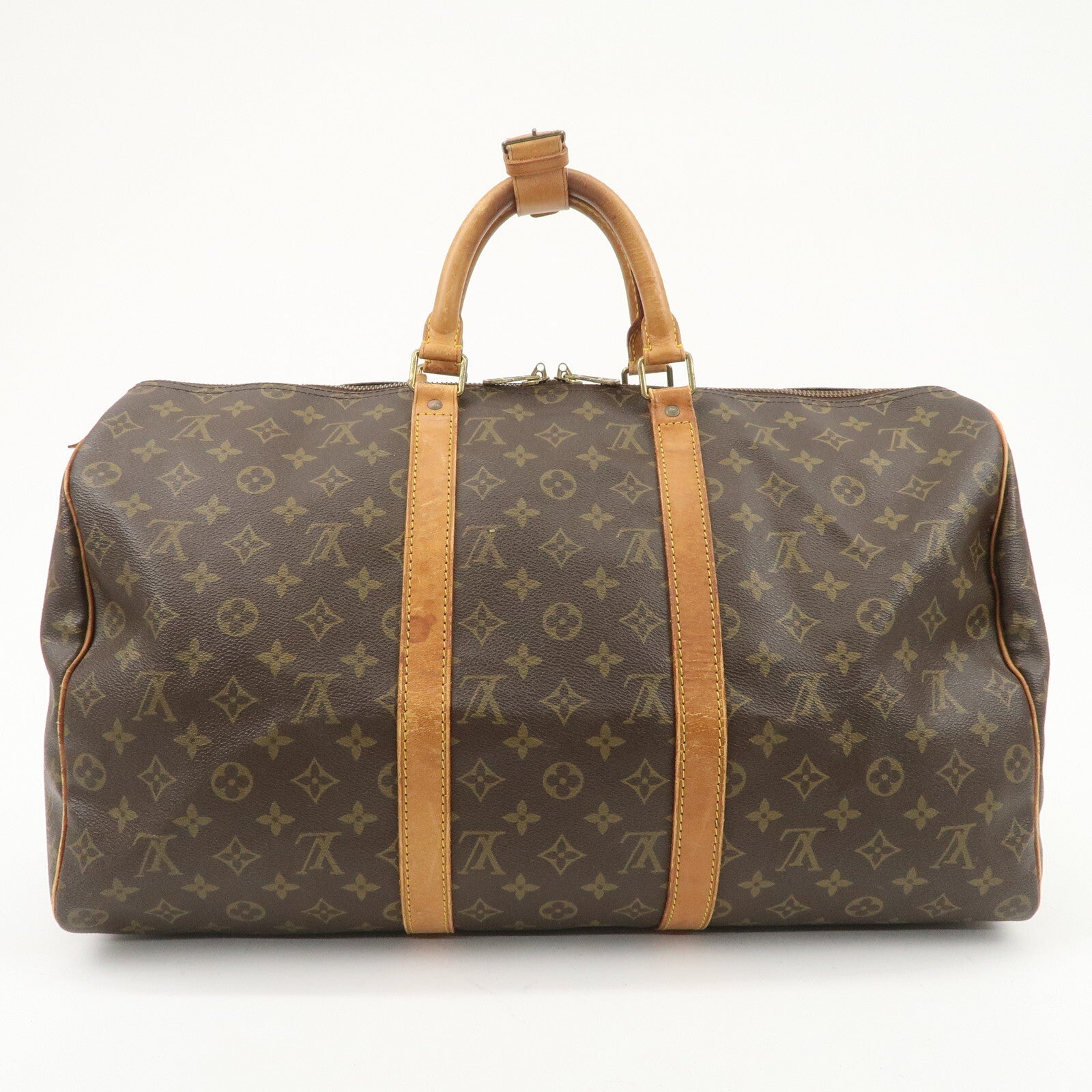 Louis Vuitton Monogram Keep All 50 Boston Bag - Brown, Monogram Canvas, Nume Leather
