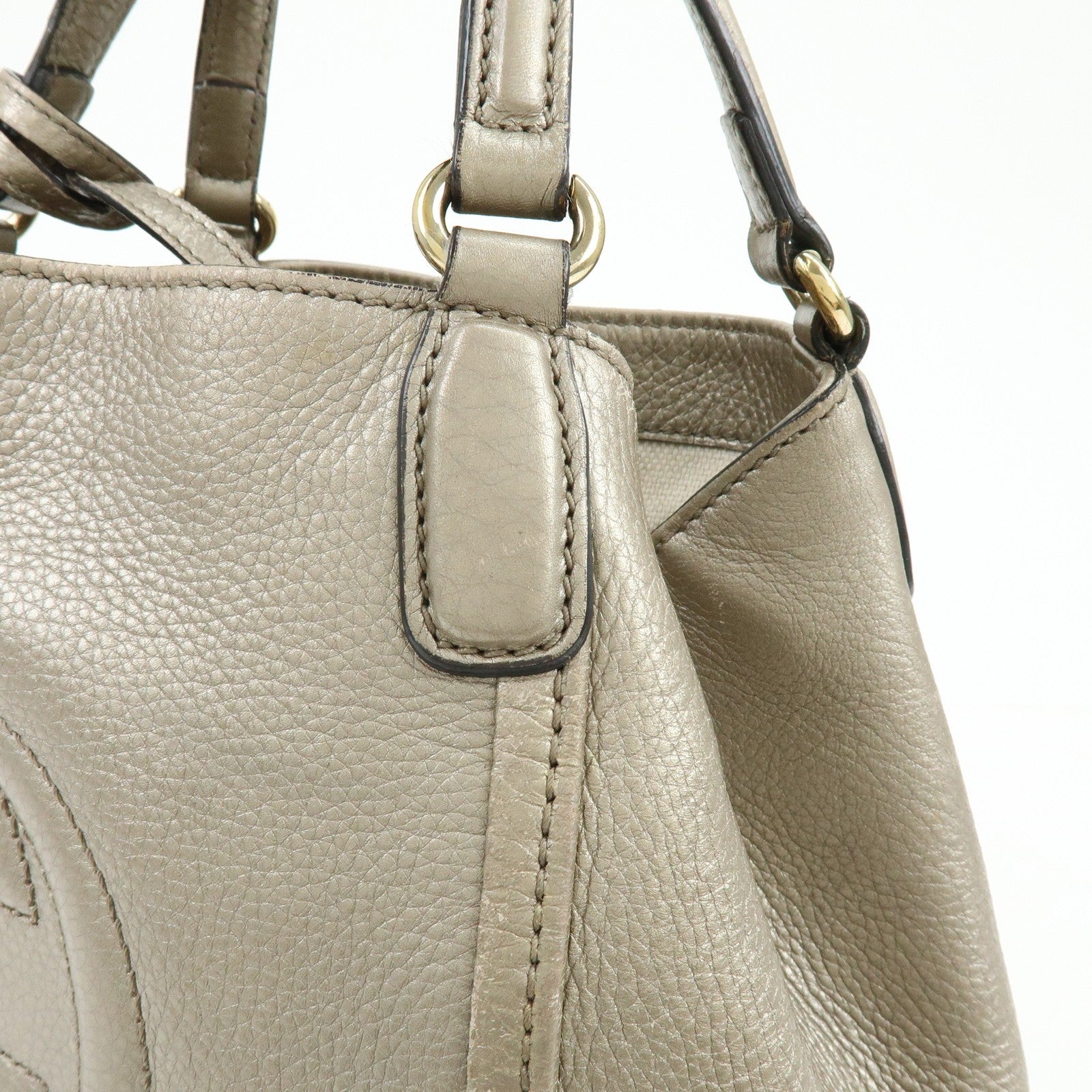 Gucci Soho Interlocking G 2Way Bag - Champaign Gold, Leather