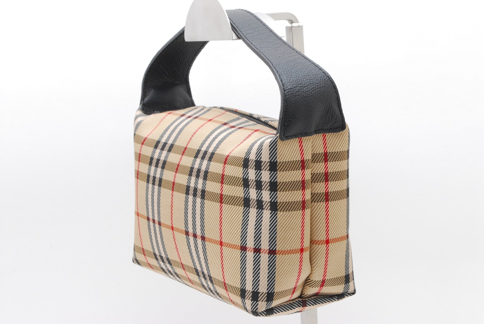 Burberry Nova Check Pochette- Beige, Leather