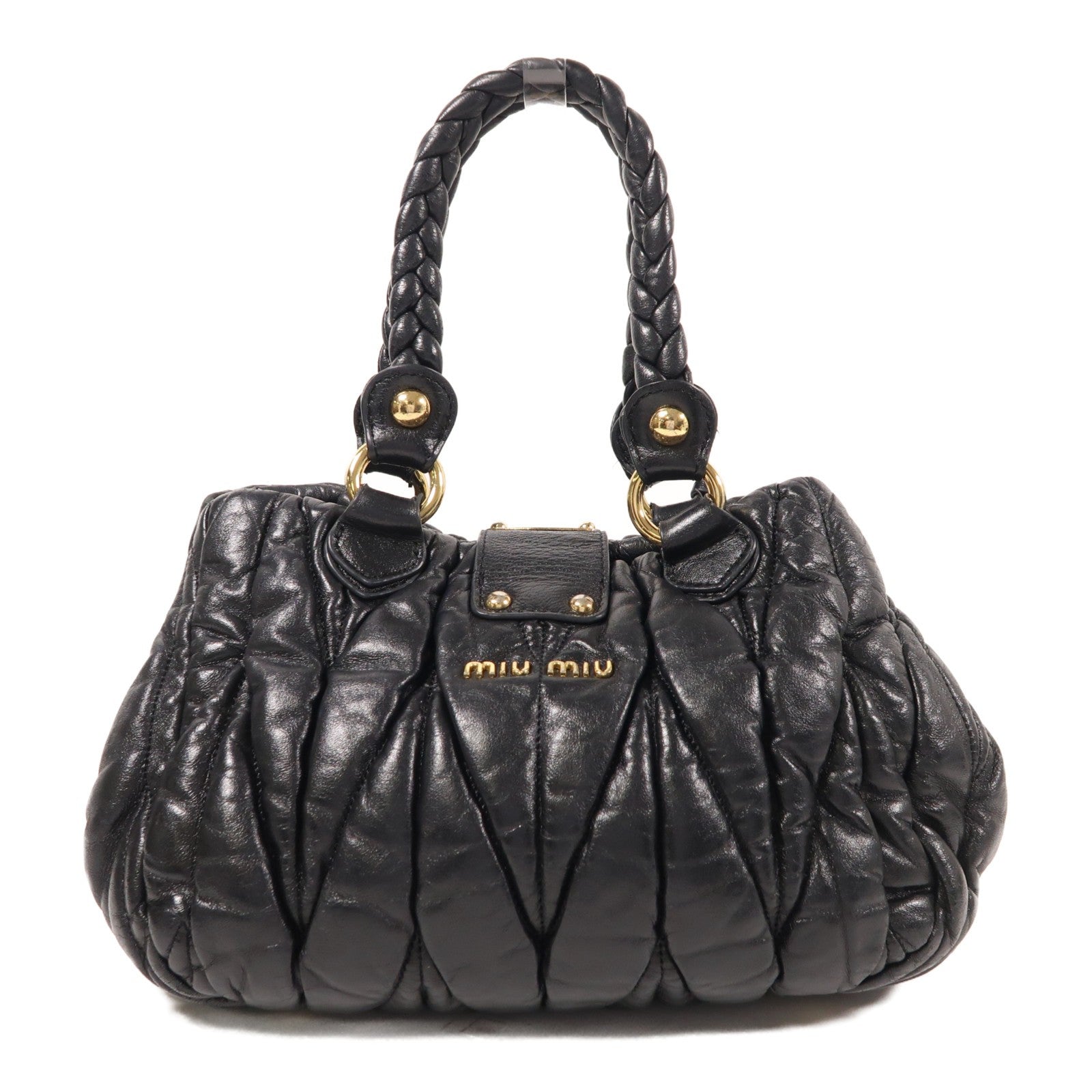 Miu Miu Hand Bag - Black, Calfskin Leather