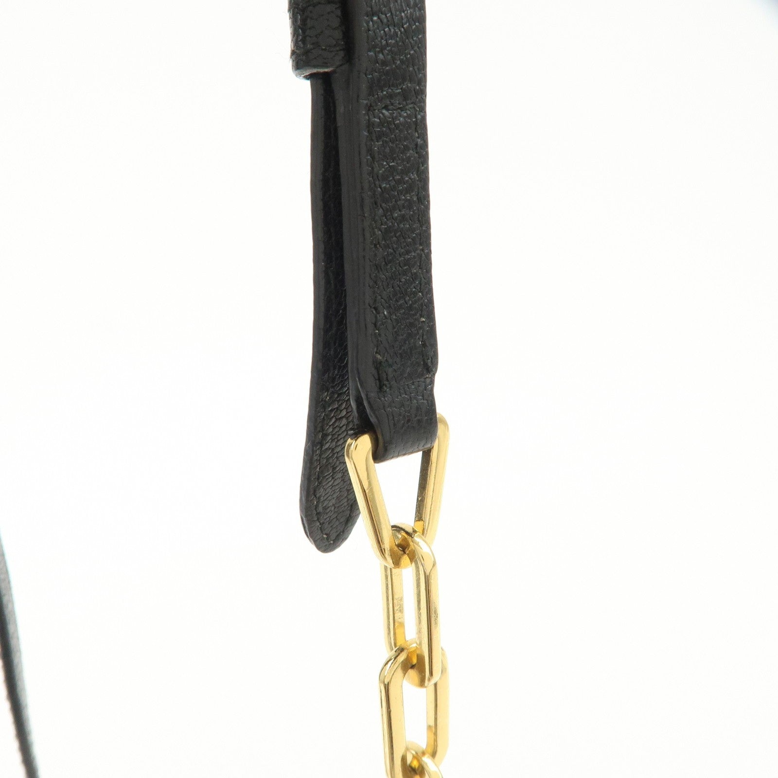 Miu Miu Madras Leather Chain Shoulder Wallet - Beige Black, Leather