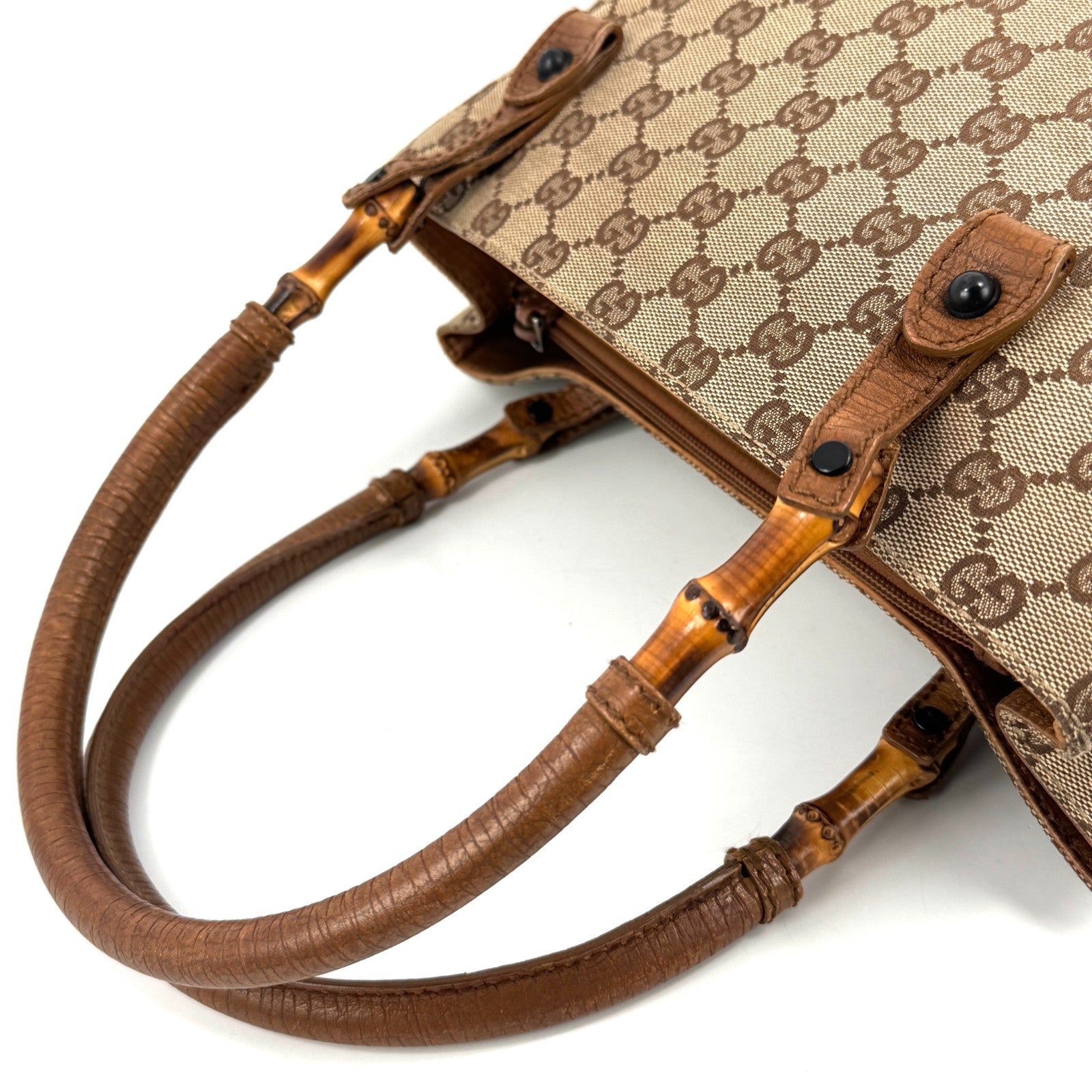 Gucci GG Hand Bag - Brown, Canvas