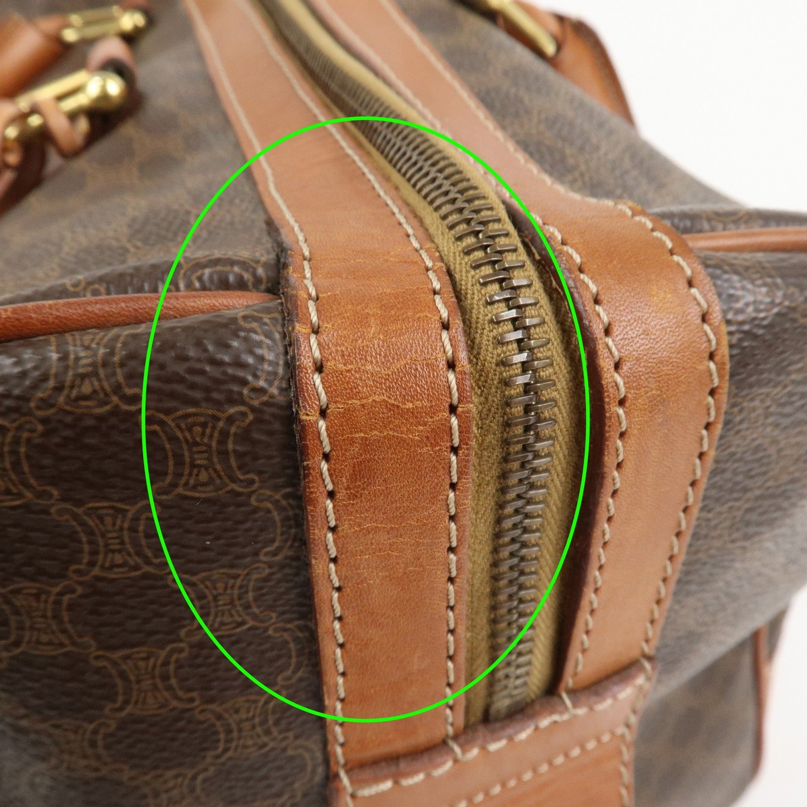 Celine Macadam Boston Bag - Brown, PVC Canvas Leather